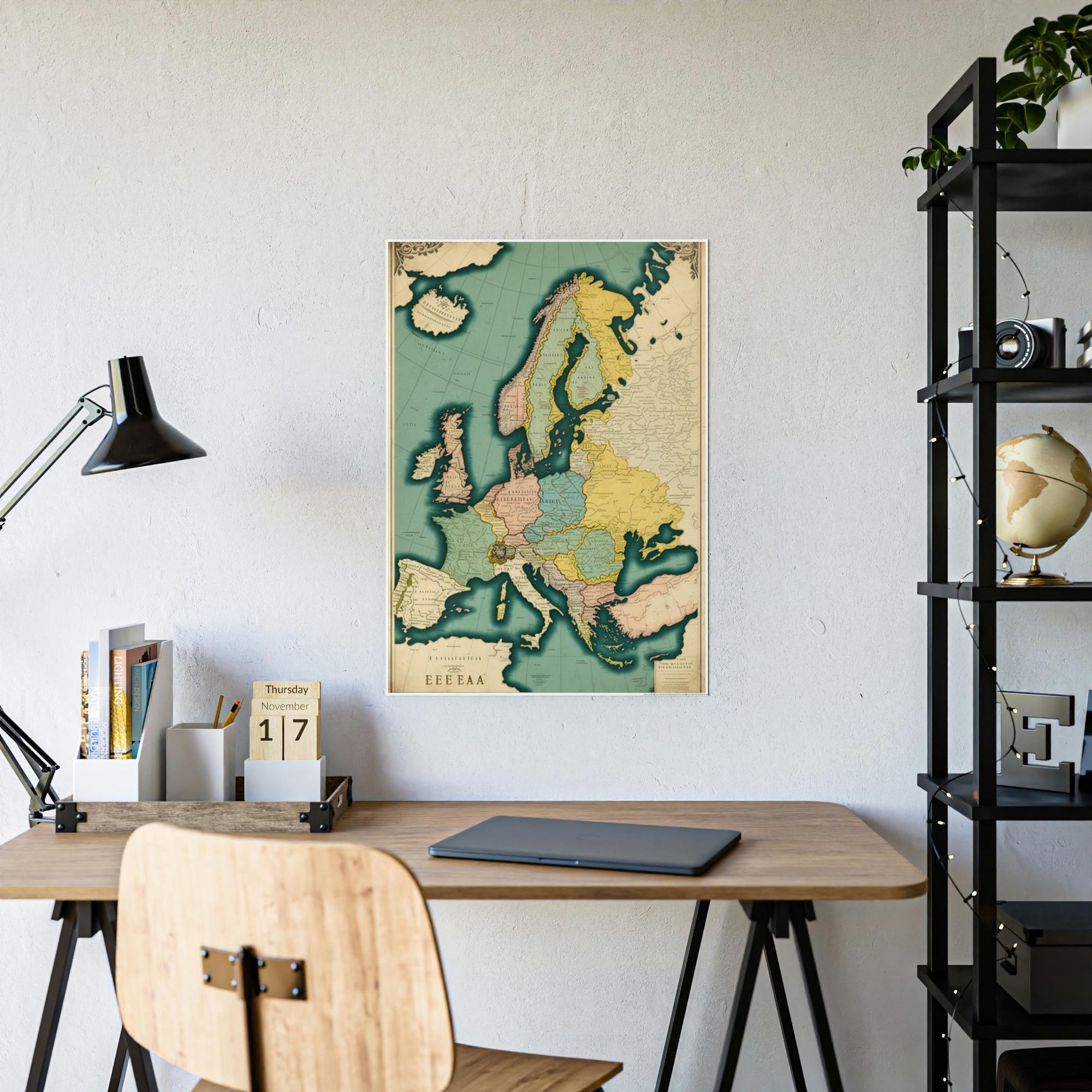 Vintage Maps Vintage Visions: A Painting of Vintage Maps as a Window to the Past