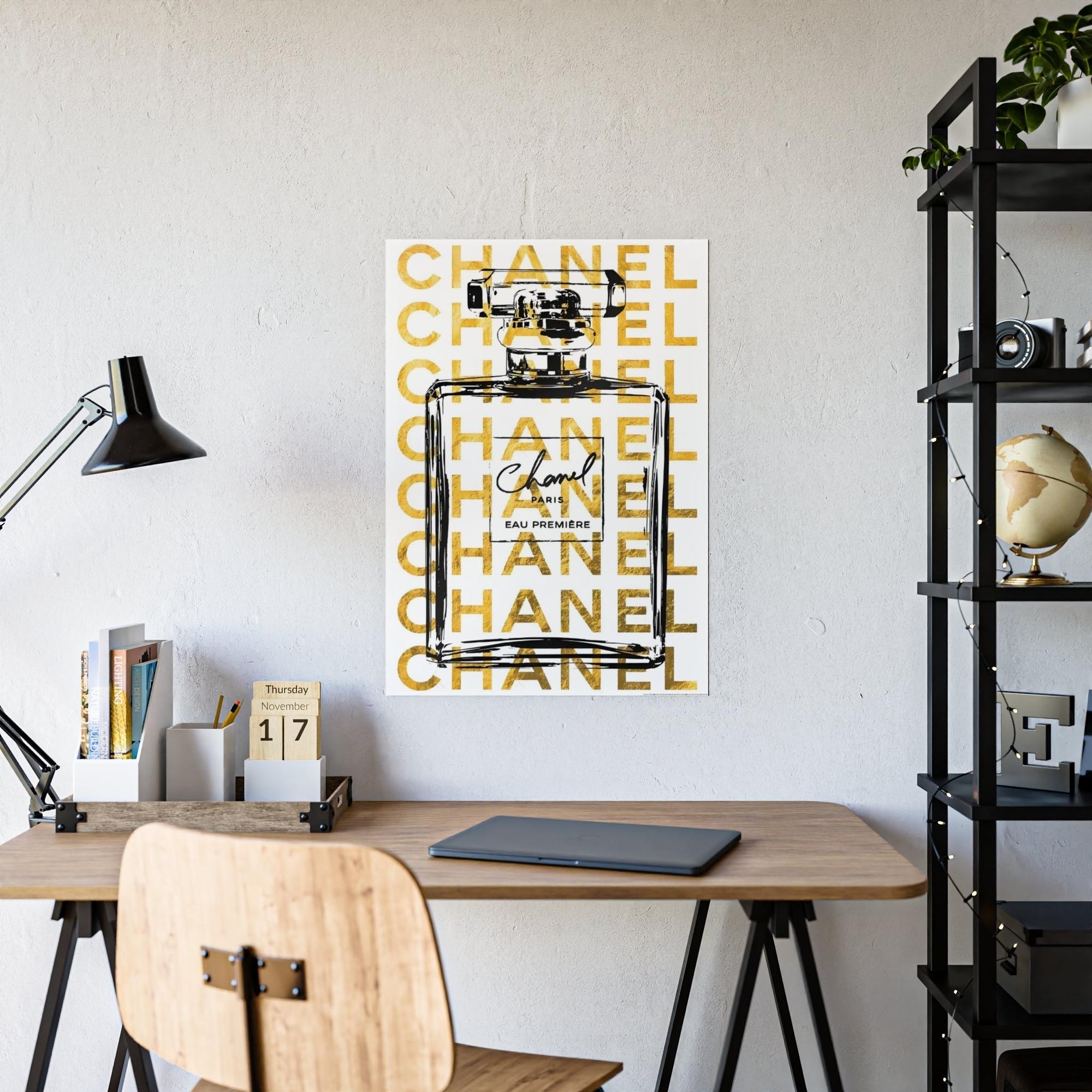 Chanel Chanel's Timeless Legacy: Artistic Wall Art on Natural Canvas