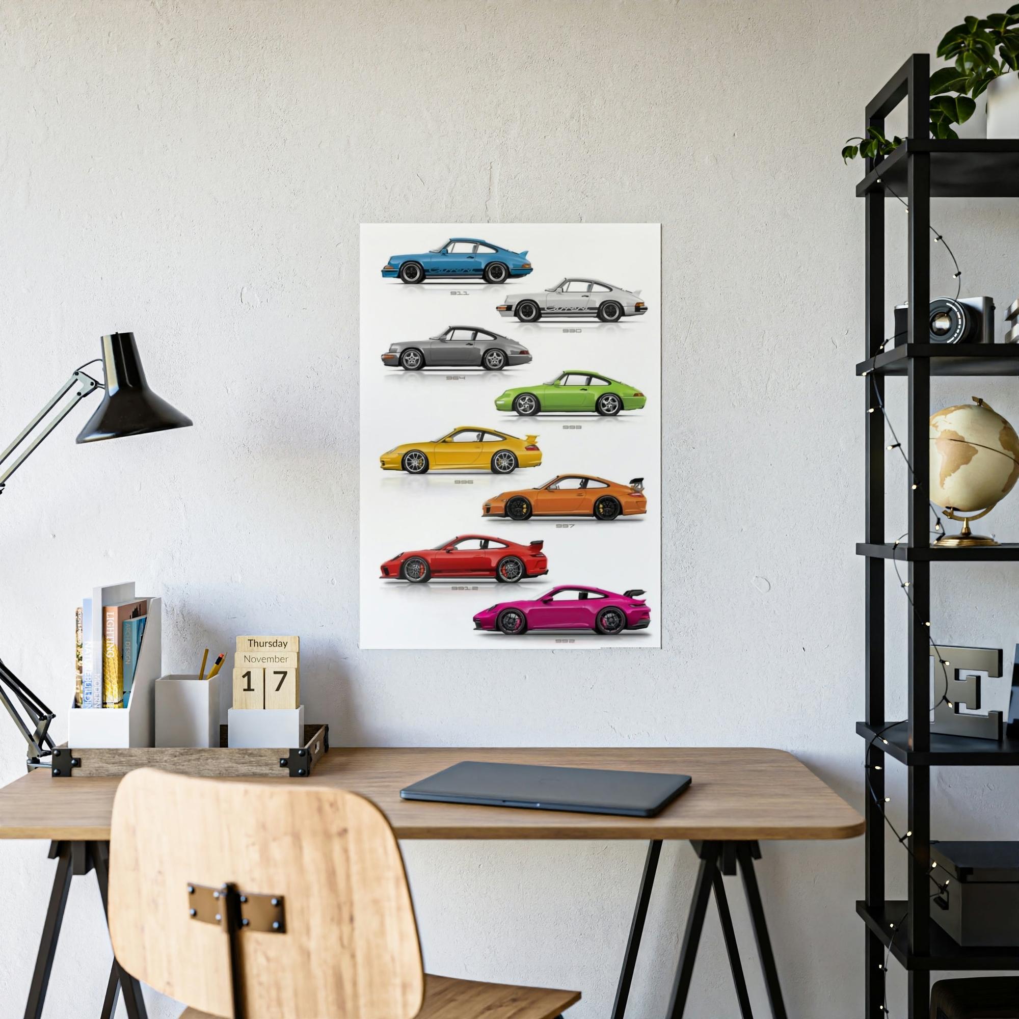 Porsche The Porsche Lifestyle: Wall Art on Natural Canvas for Luxury Living Spaces