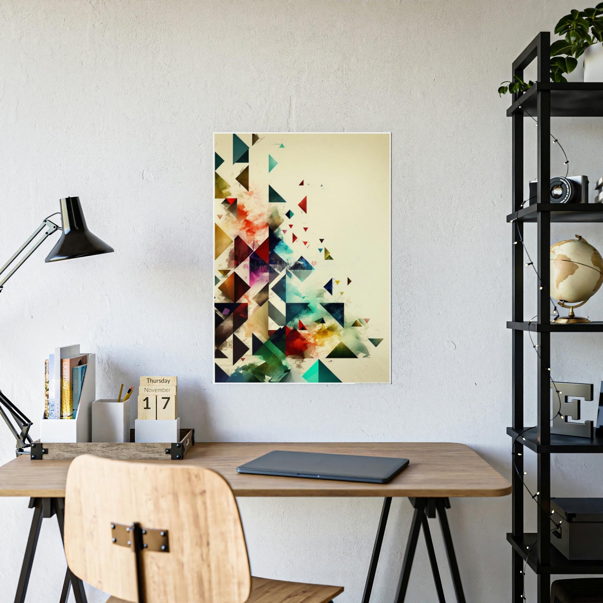 Abstract Geometric Illusions of Reality: Canvas & Poster Print of Geometric Abstraction
