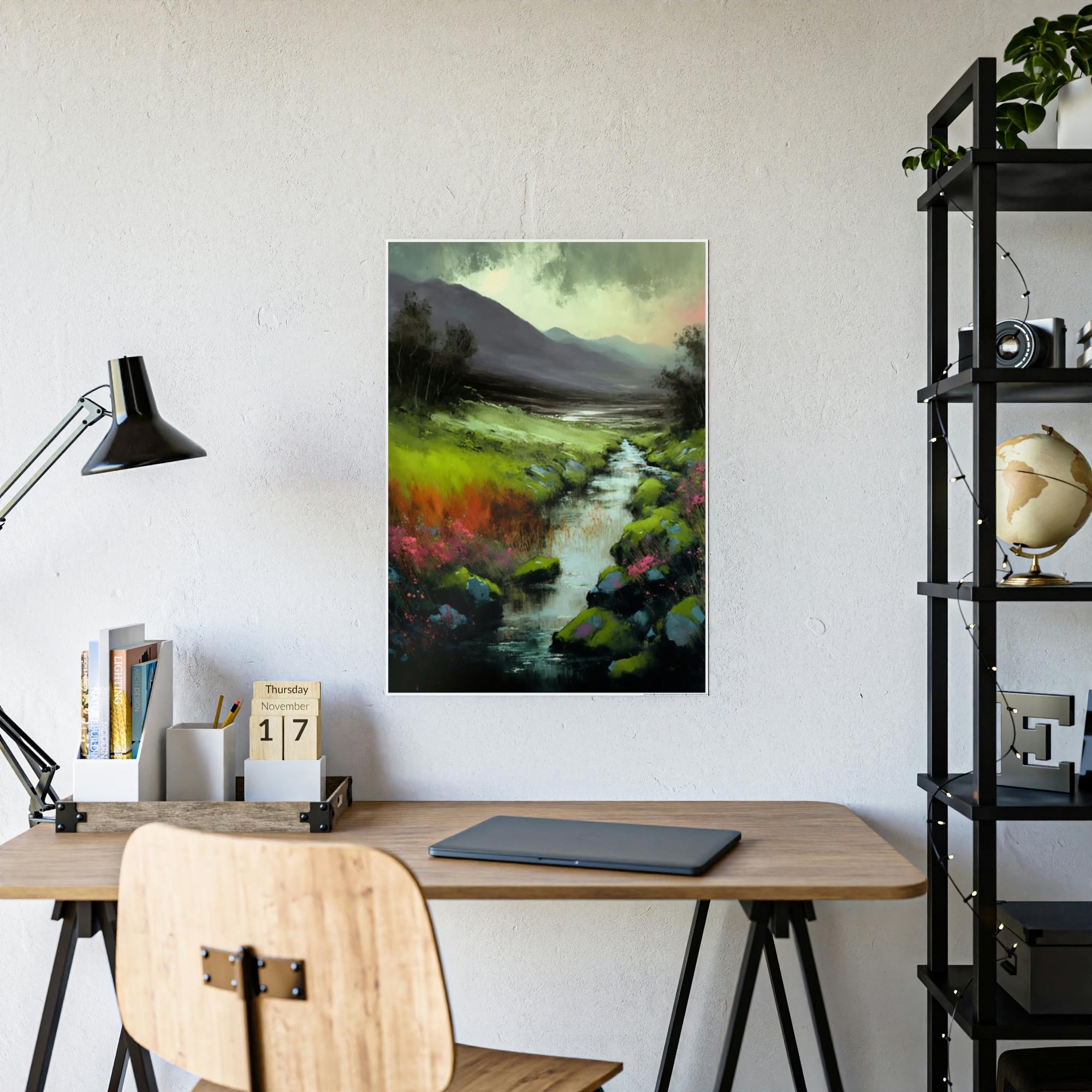 Abstract Landscape Majestic Scenery: A Print on Canvas & Poster of a Grandiose Landscape