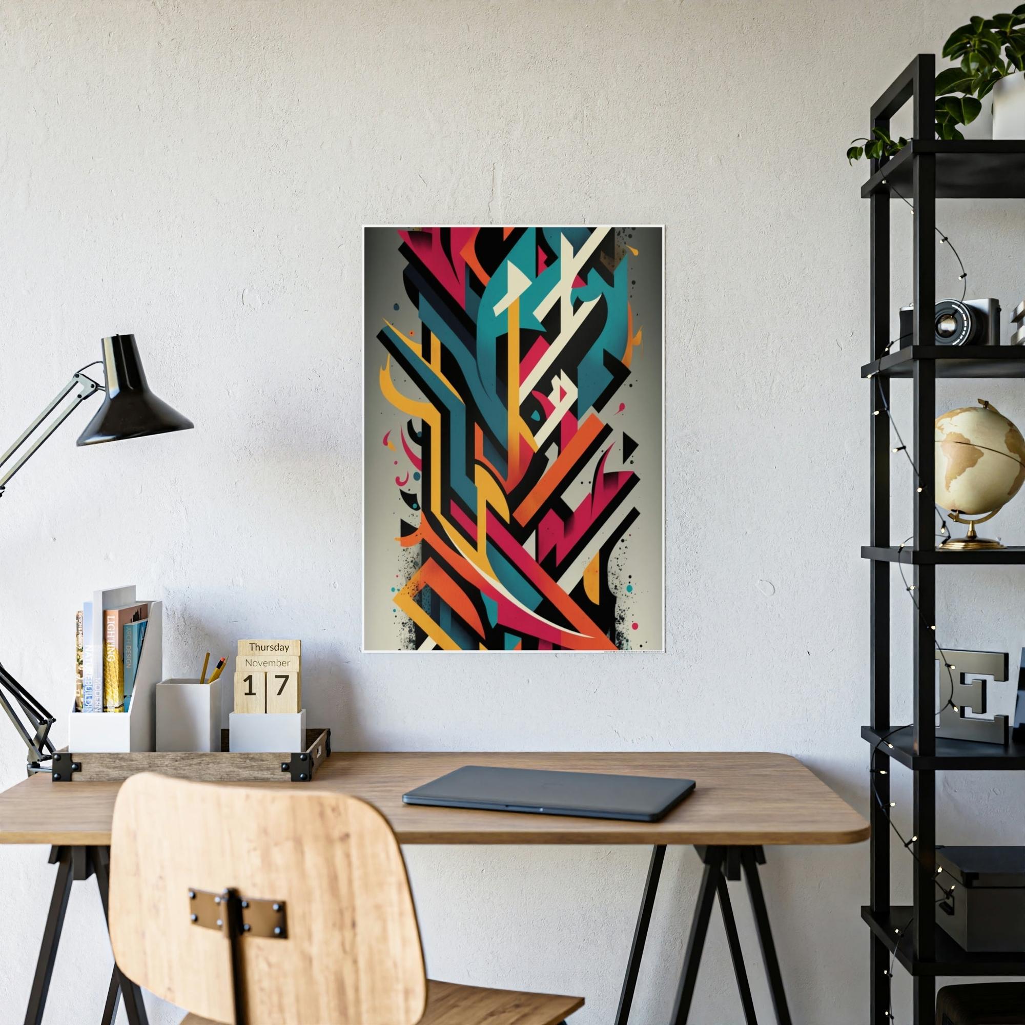 Abstract Graffiti Urban Expression: Canvas & Poster Print of Abstract Graffiti Art