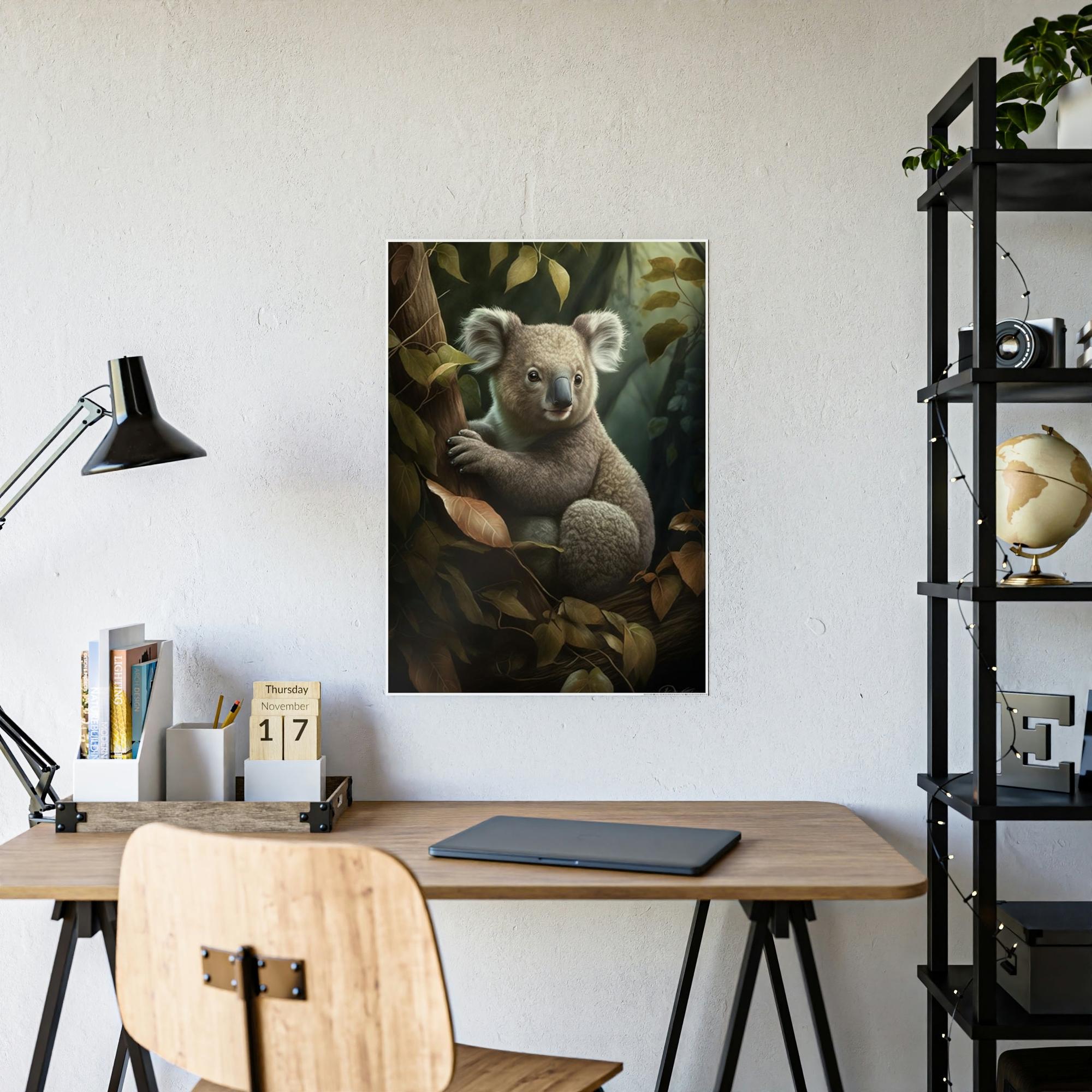 Koalas A Koala's Journey: A Stunning Painting on Canvas