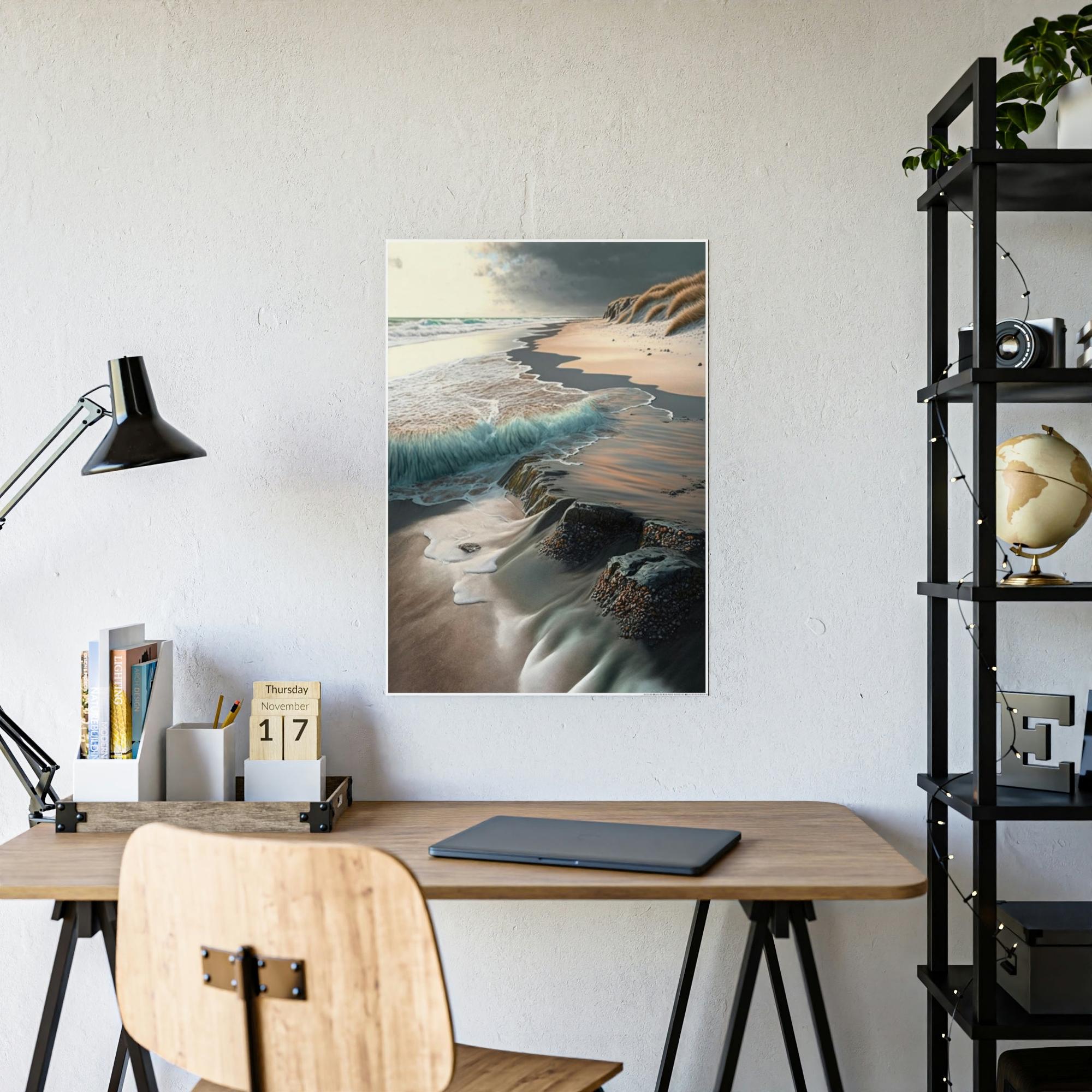 Coastal Oceanfront Paradise: Canvas & Poster Print of Tropical Coastal Haven