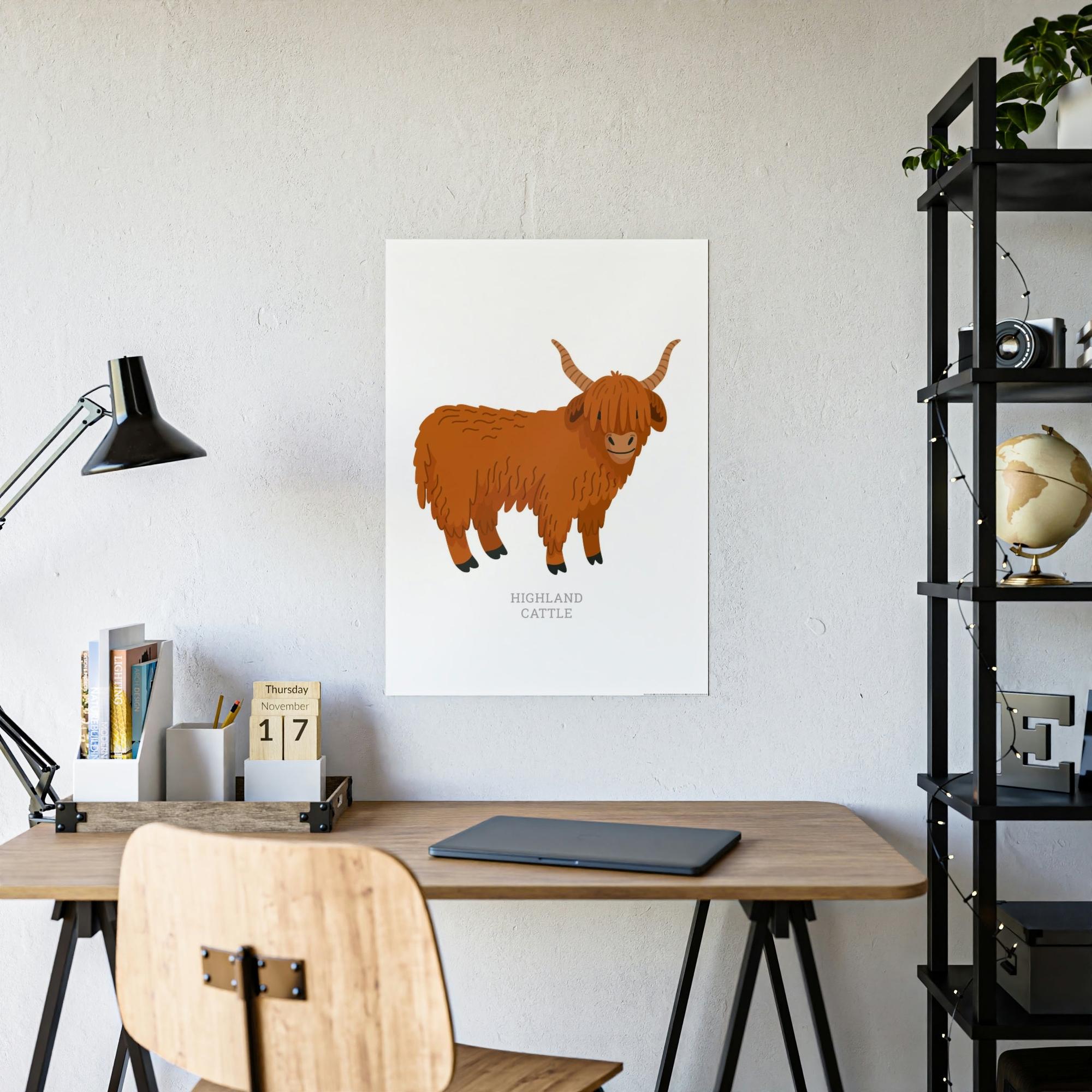 Cows Tranquil Grazing: Cow Art a Calming Wall Art Addition to Any Space