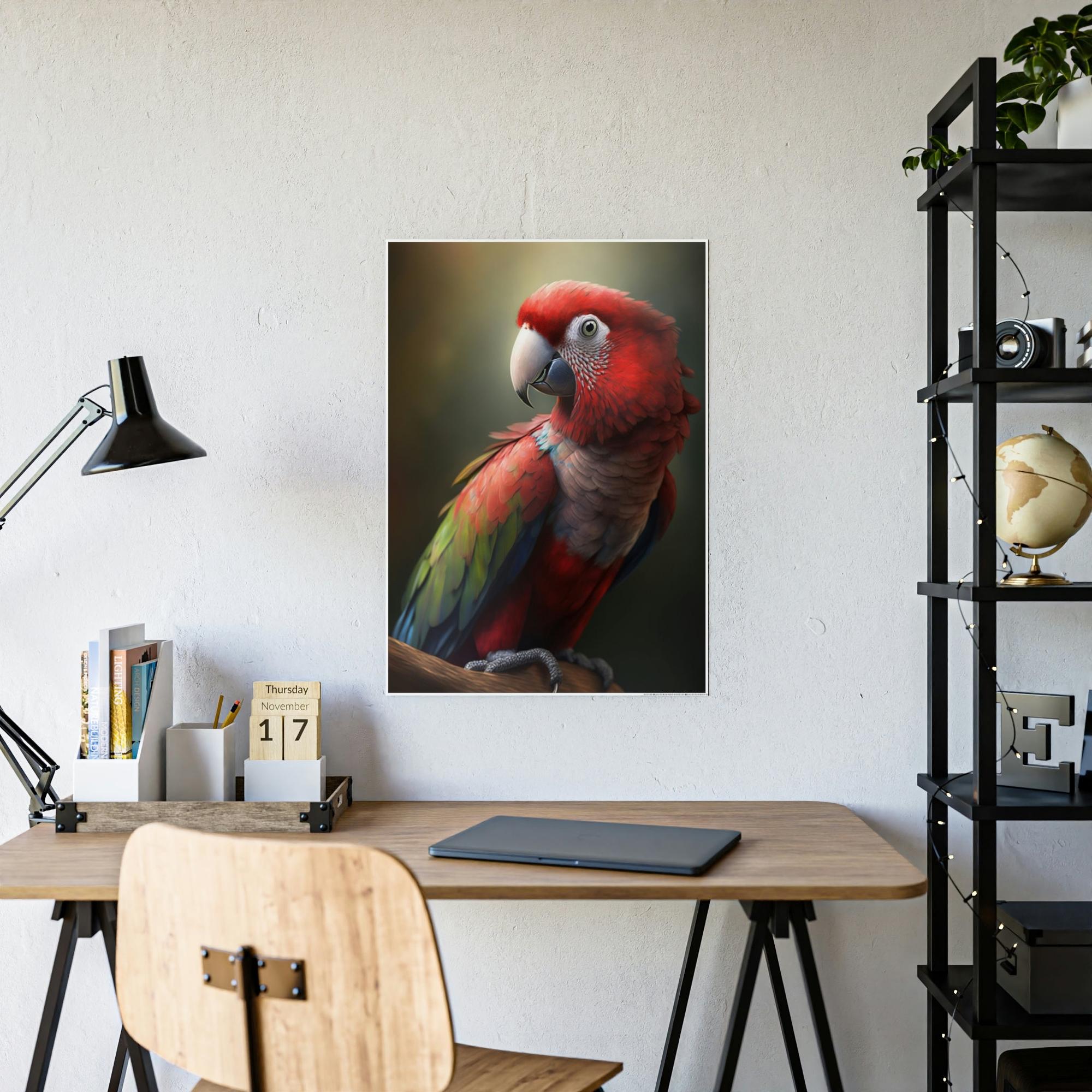 Parrots Feathered Frenzy: A Canvas of Parrot Energy and Enthusiasm