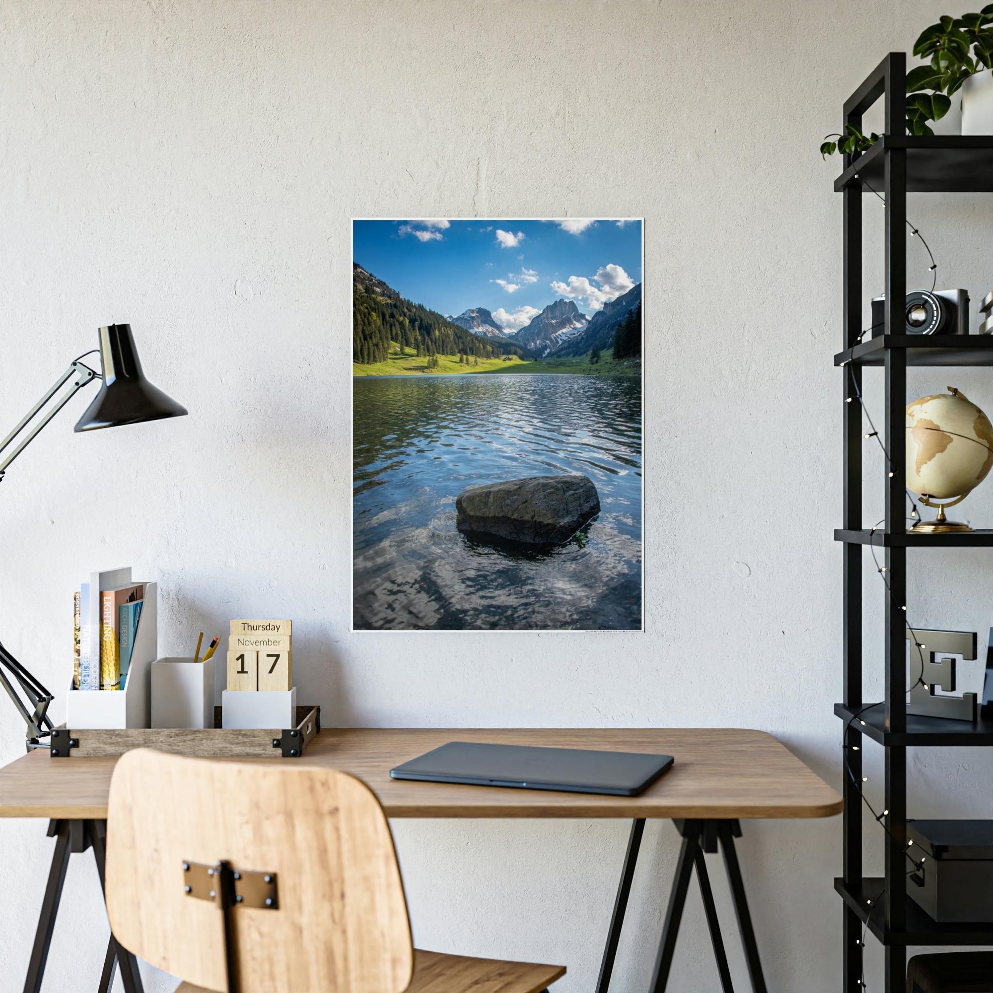 Lakes And Rivers Nature's Melody: Framed Canvas and Poster Print of Lakes and Rivers