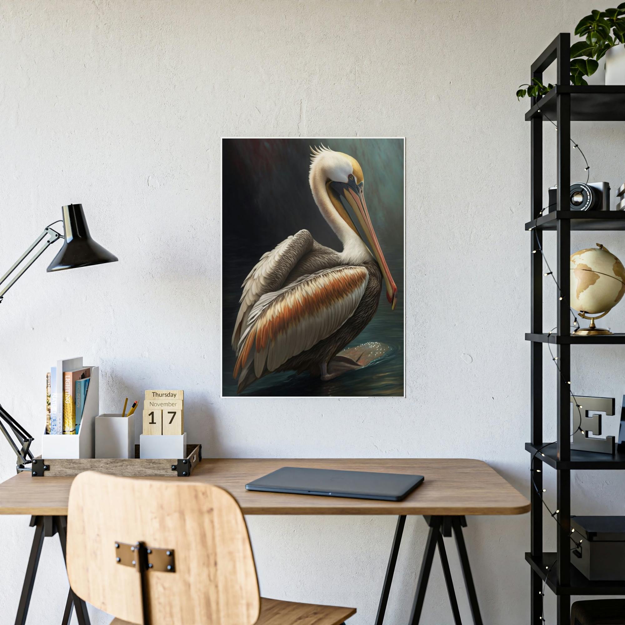 Pelicans Pelican Portrait: An Artistic Canvas Showcase