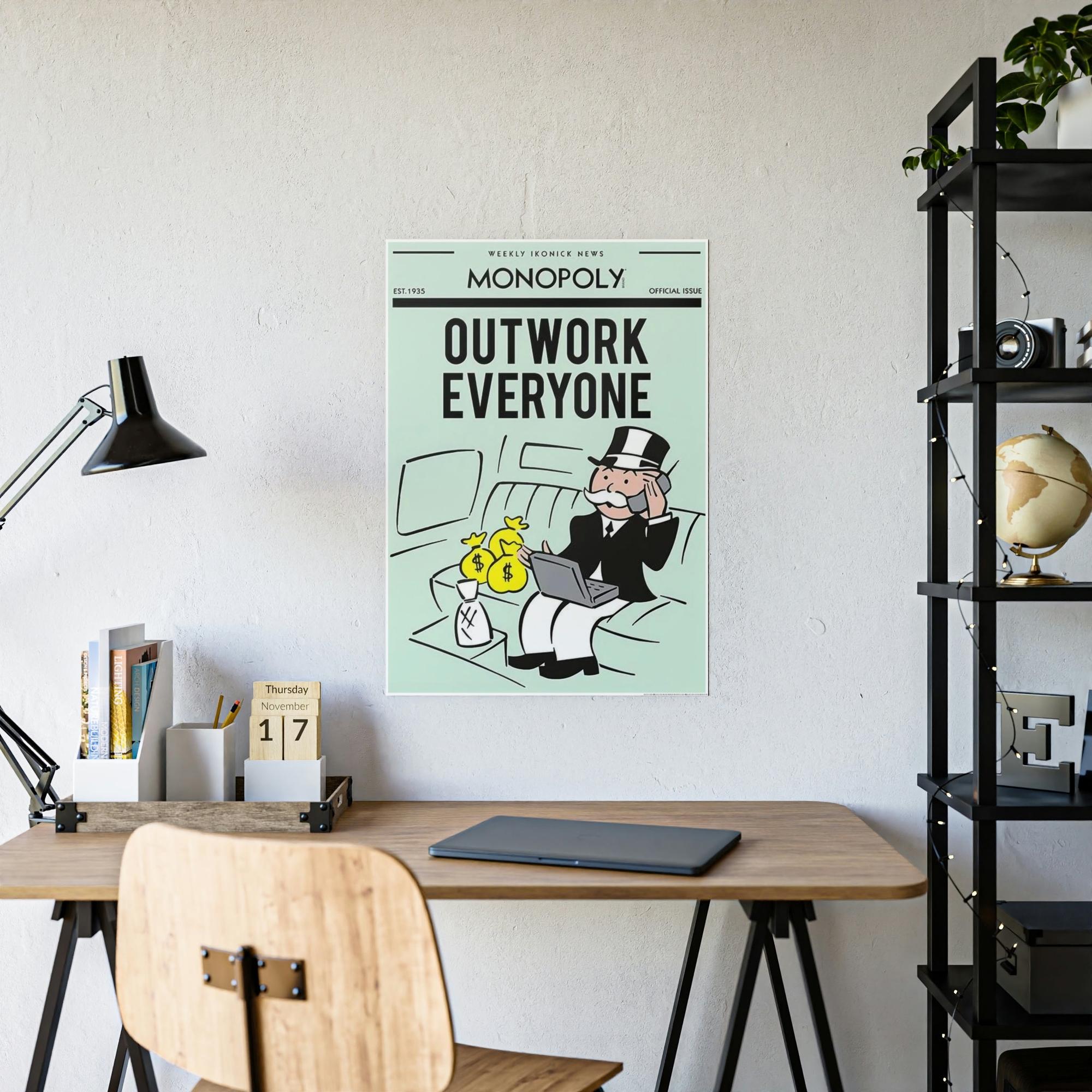 Monopoly & Motivation Motivation Meets Art: Alec Monopoly's Quote Framed Canvas and Poster Collection