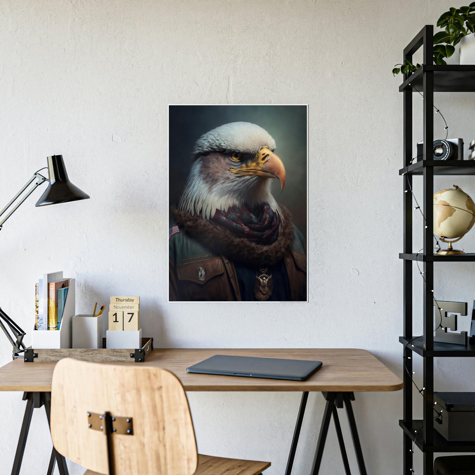 Eagles Ruler of the Skies: Framed Poster & Canvas Depicting the Regal Presence of Eagles