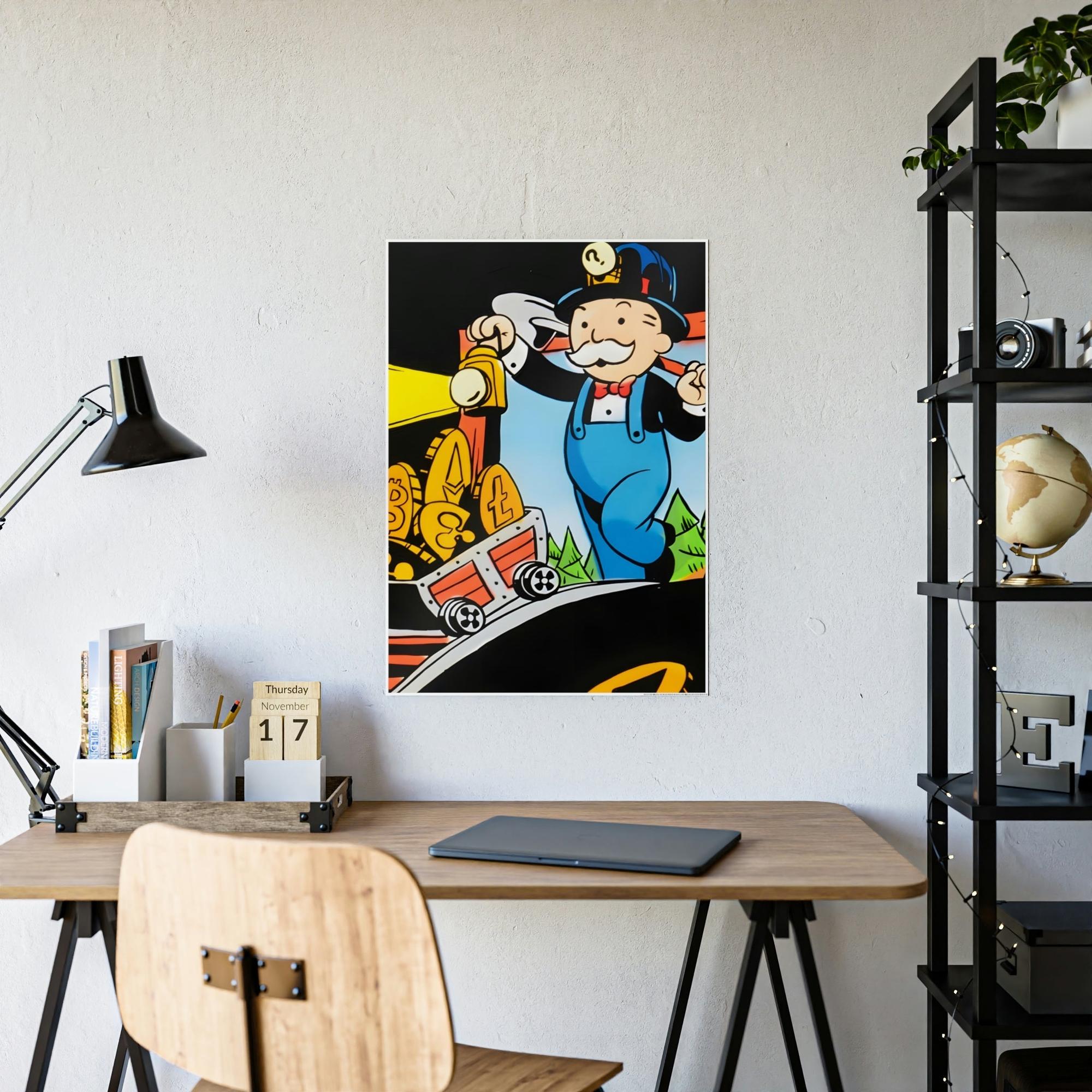 Monopoly & Motivation Making Money Moves: Alec Monopoly's Money-Themed Art in Poster and Canvas