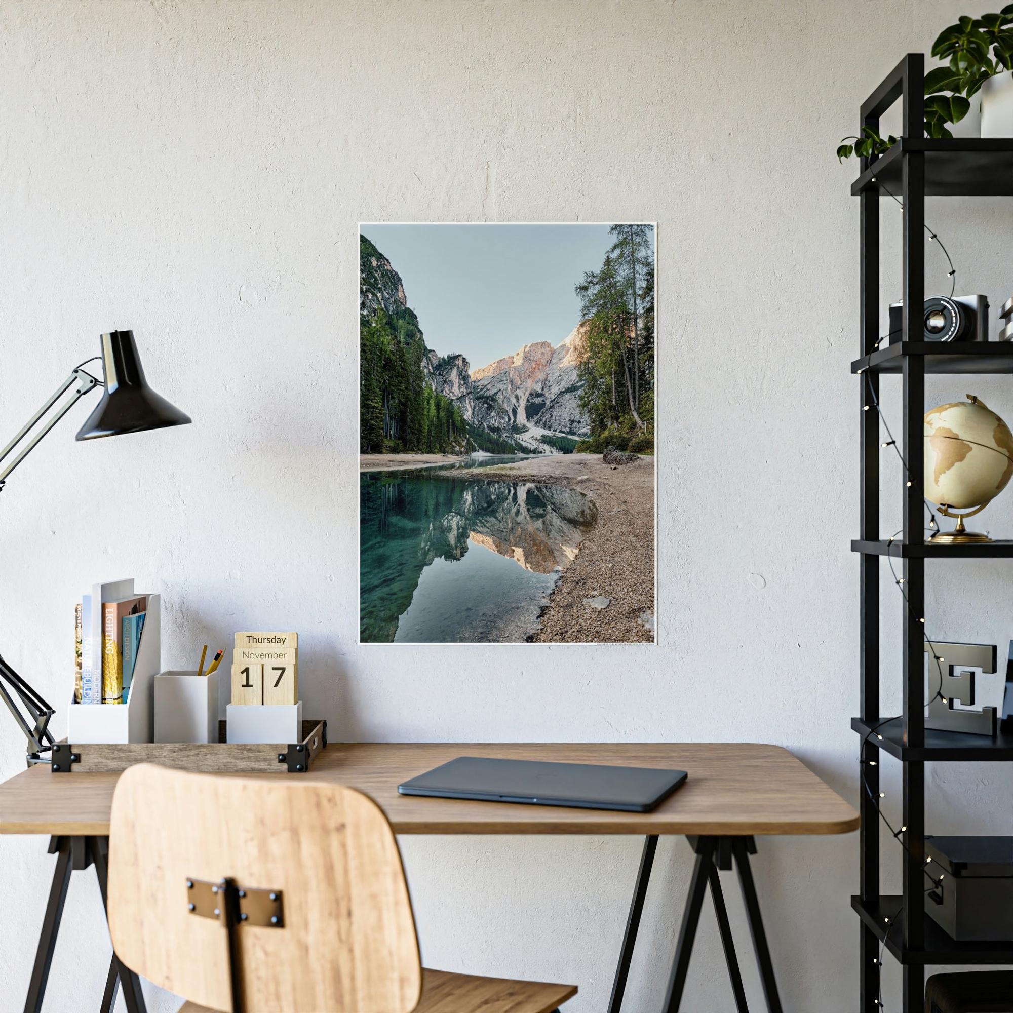 Lakes And Rivers Blissful Waterways: Artful Canvas and Poster Print of Lakes and Rivers