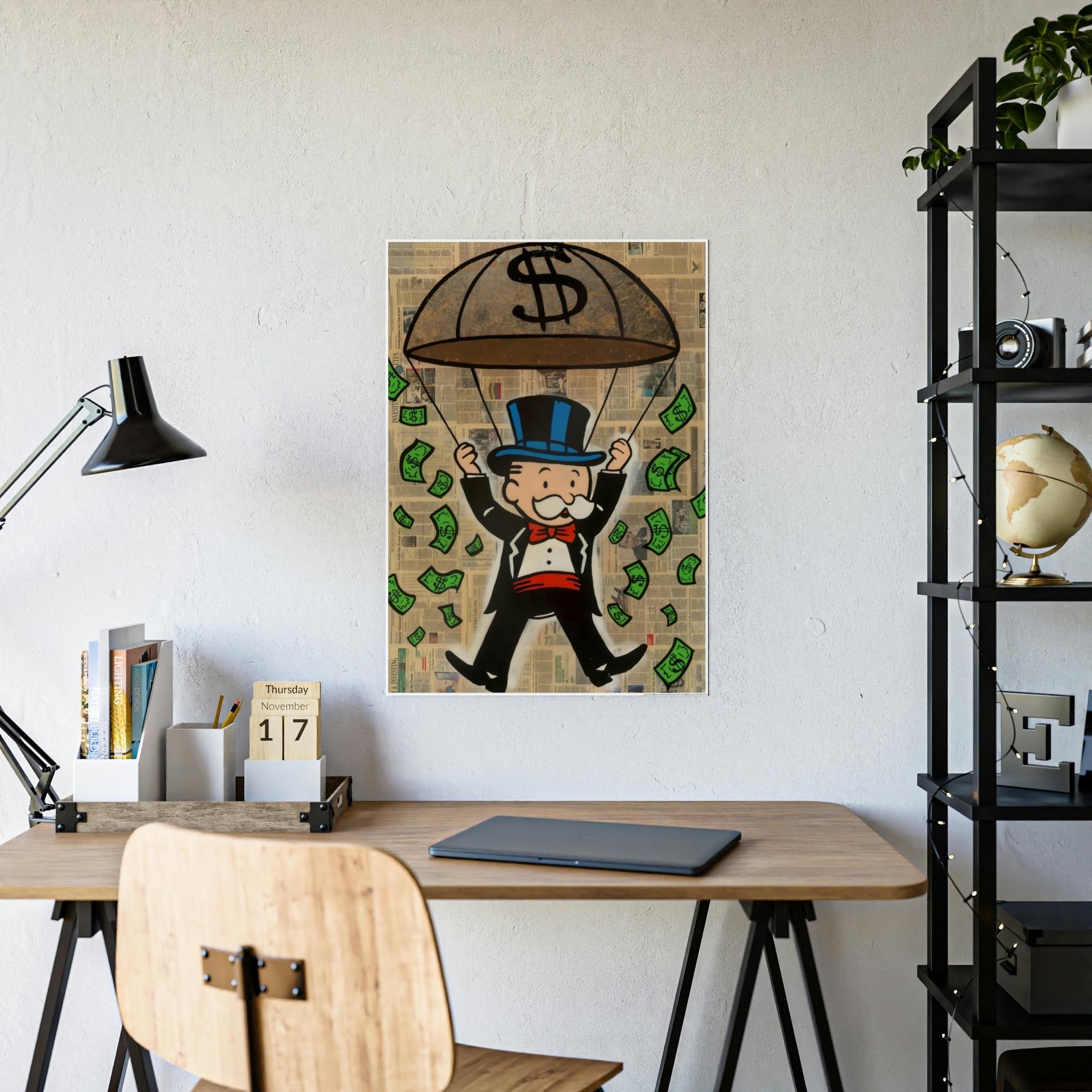 Monopoly & Motivation Monopoly Money: Canvas Art and Poster Prints Featuring Alec Monopoly's Iconic Style