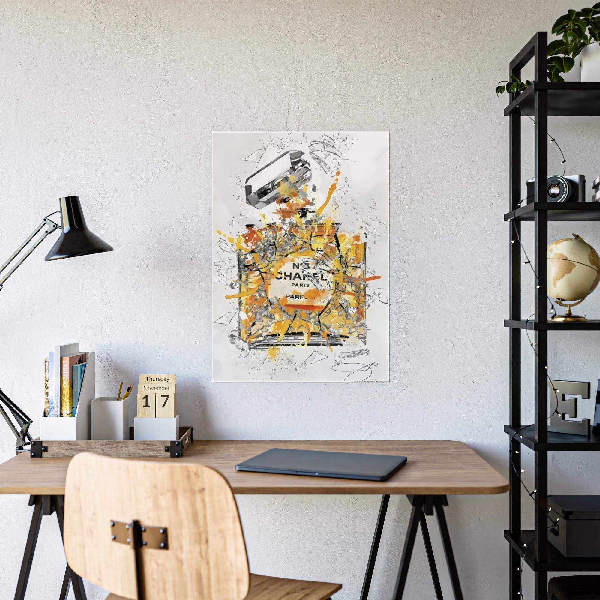 Chanel Chic Affair: Framed Canvas Wall Art with Chanel Inspiration