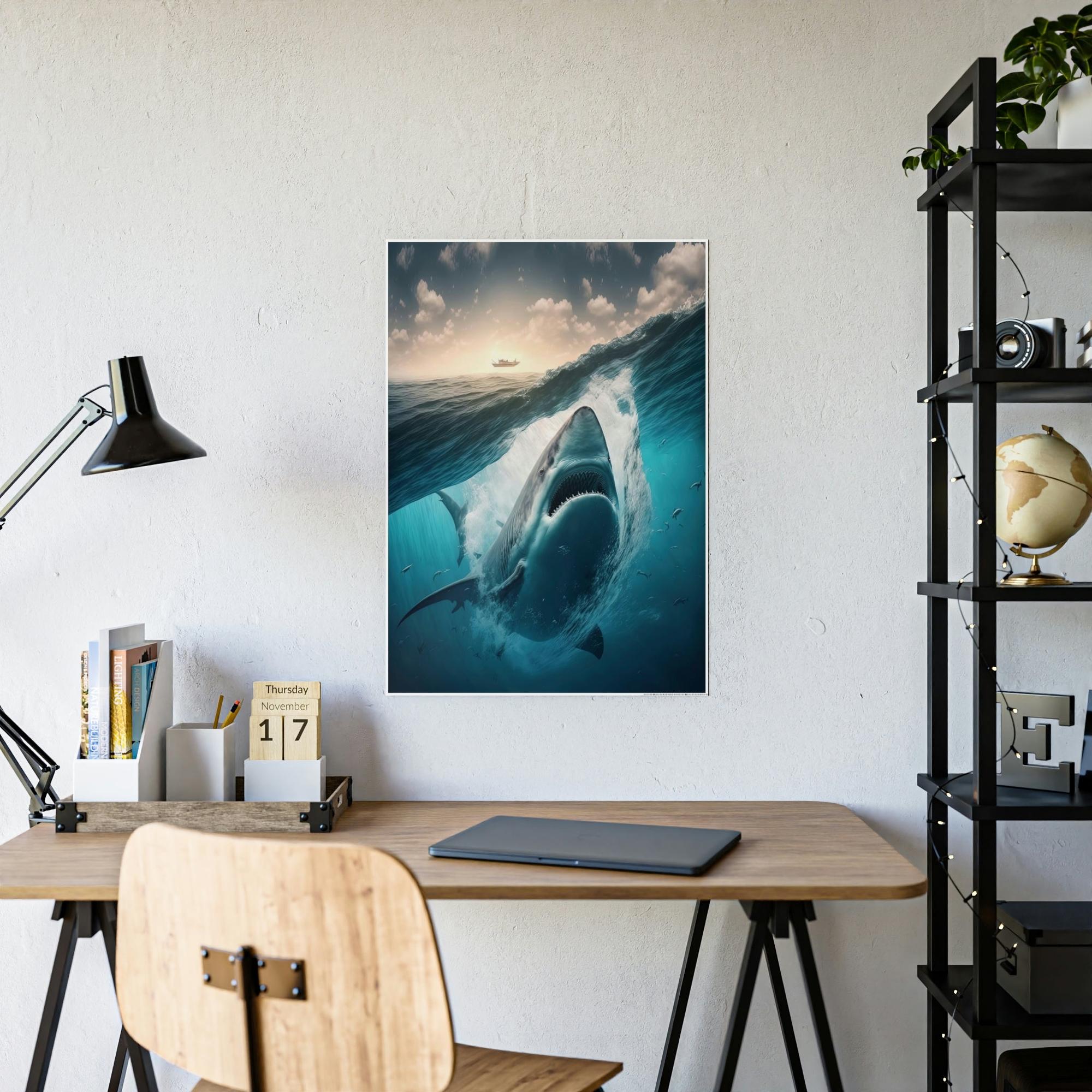Sharks Oceanic Predator: A Sharks' Canvas Masterpiece