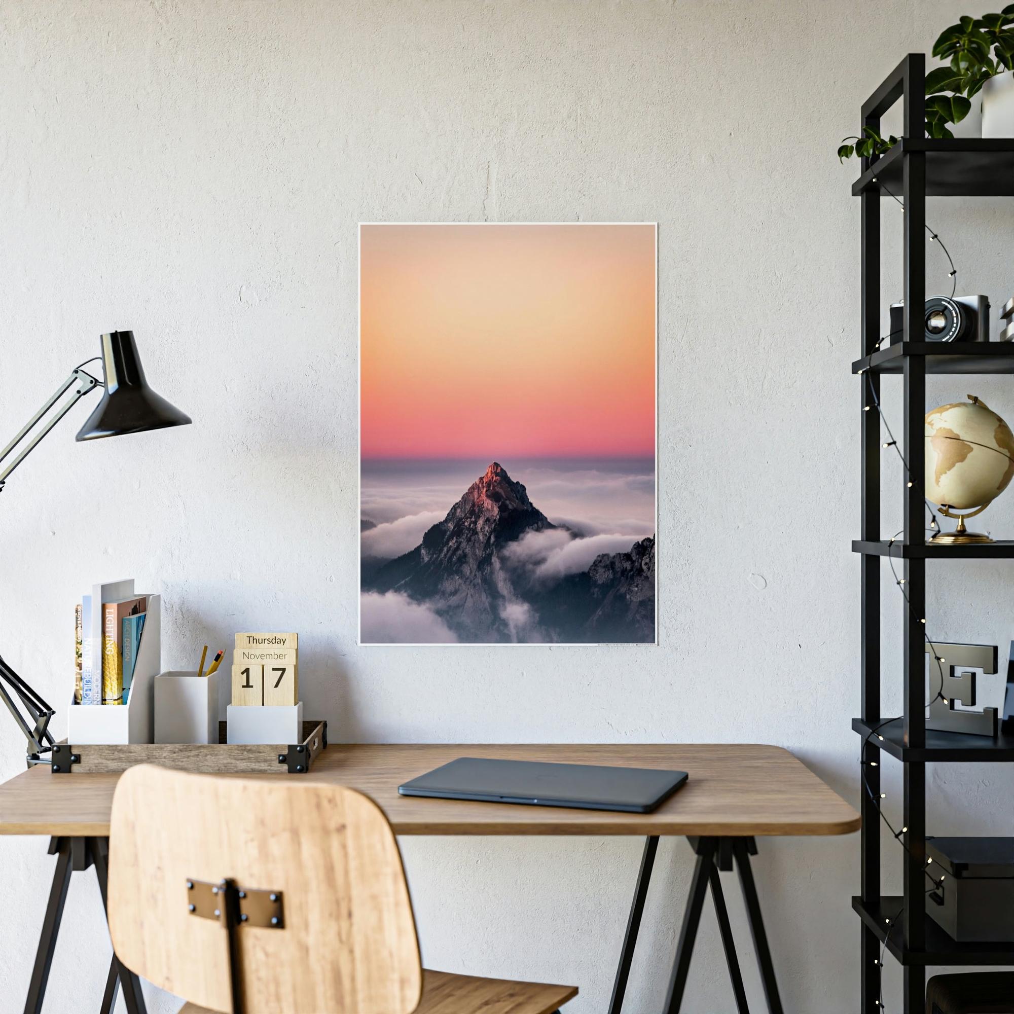 Mountains The Majestic Beauty of Mountains: An Interpretation on Canvas