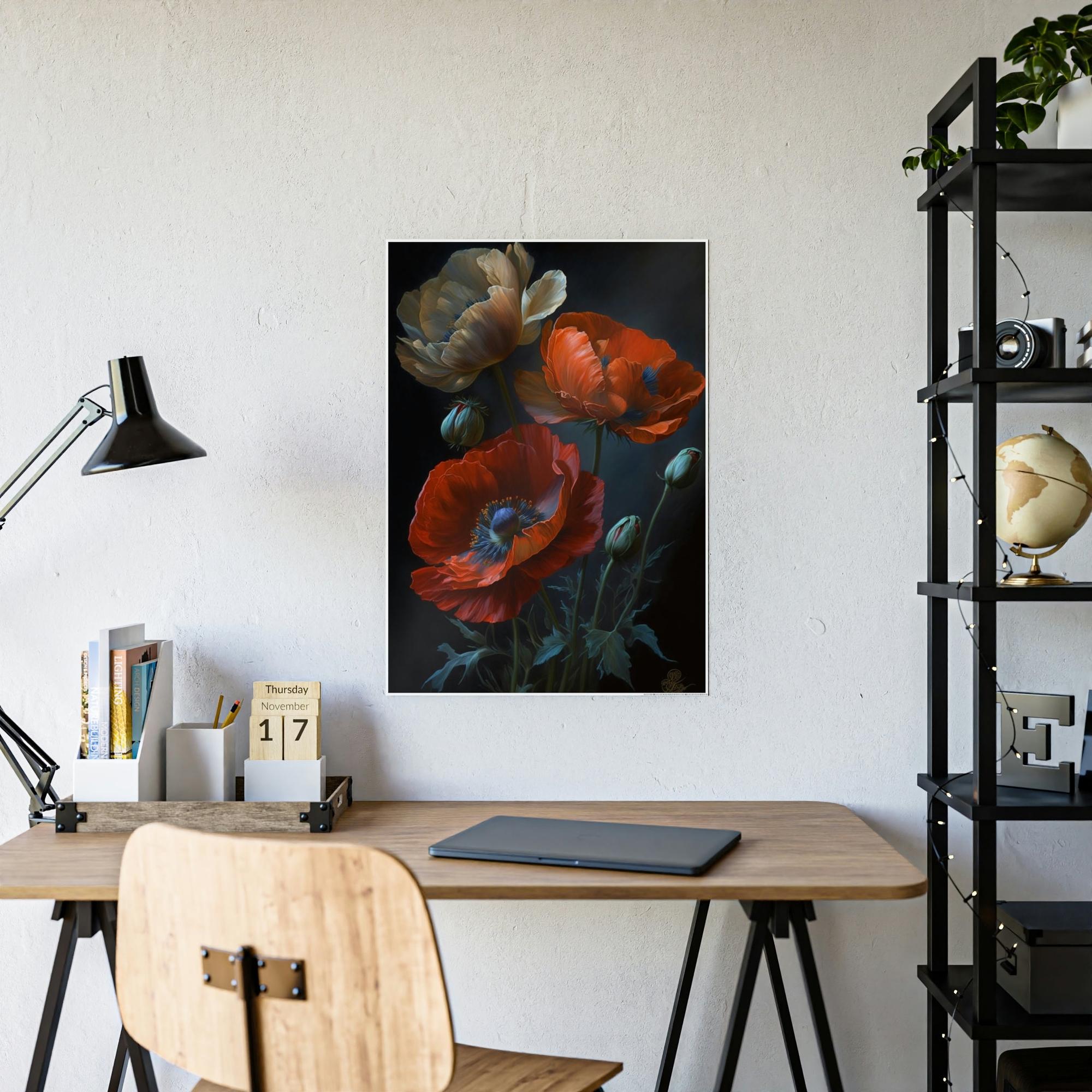 Poppies Red Radiance: A Painting of Poppies as a Burst of Color