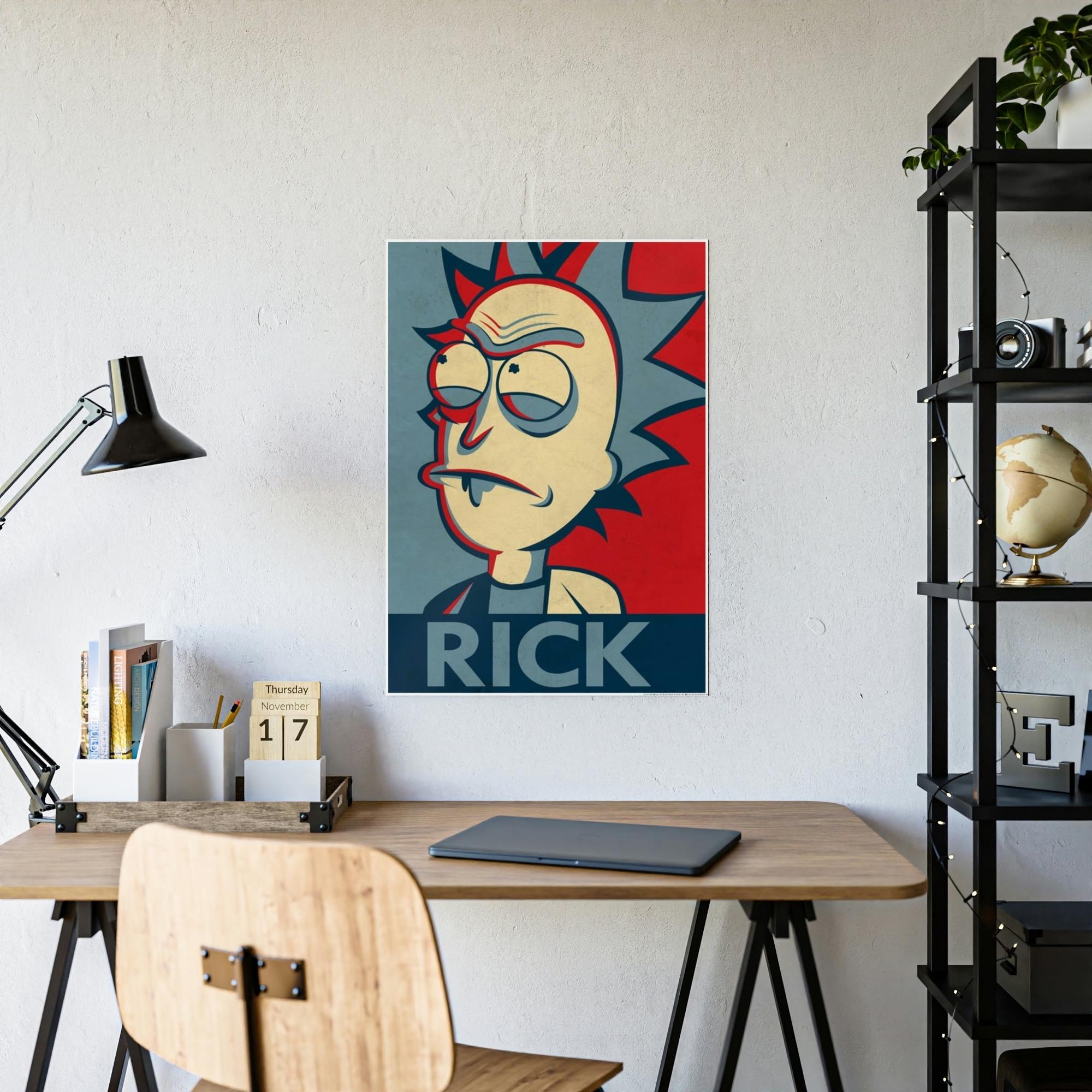 Rick And Morty Art Unpredictable Genius: Rick and Morty Art Print on Canvas for Admirers of the Enigmatic Character