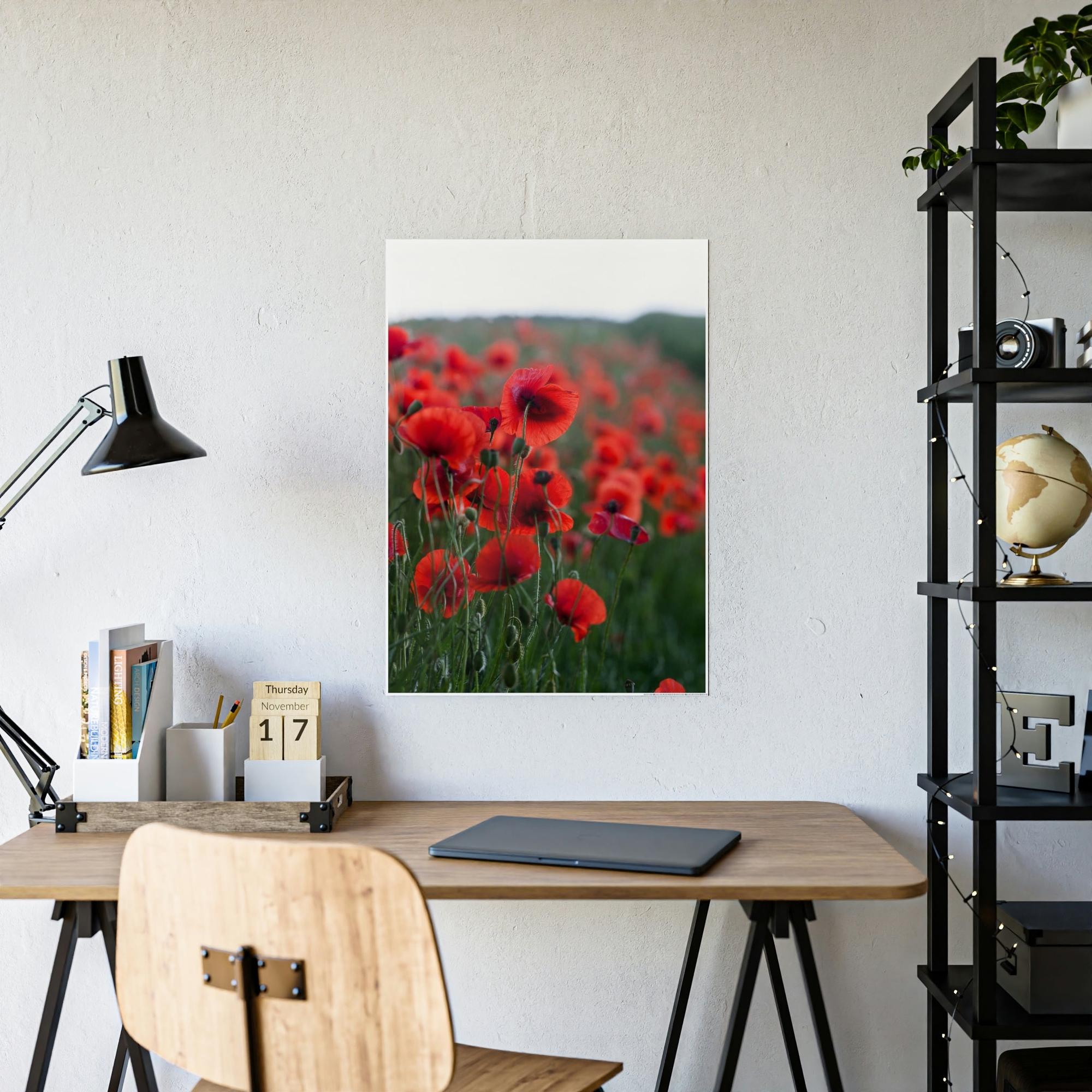 Poppies Fields of Red: A Painting of Poppies in Bloom