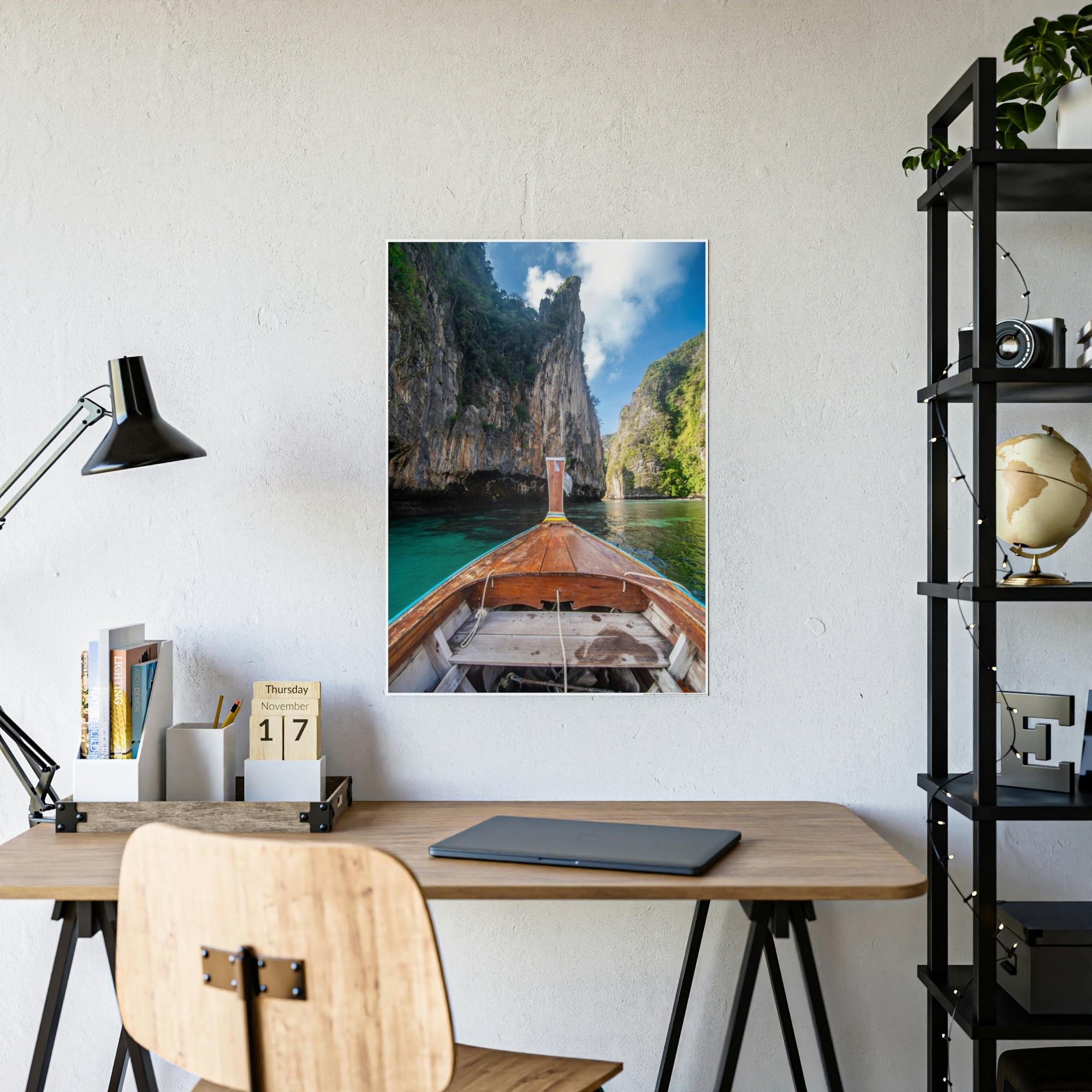 Boating Boating Beauty: Canvas and Framed Poster with Beautiful Boating Art