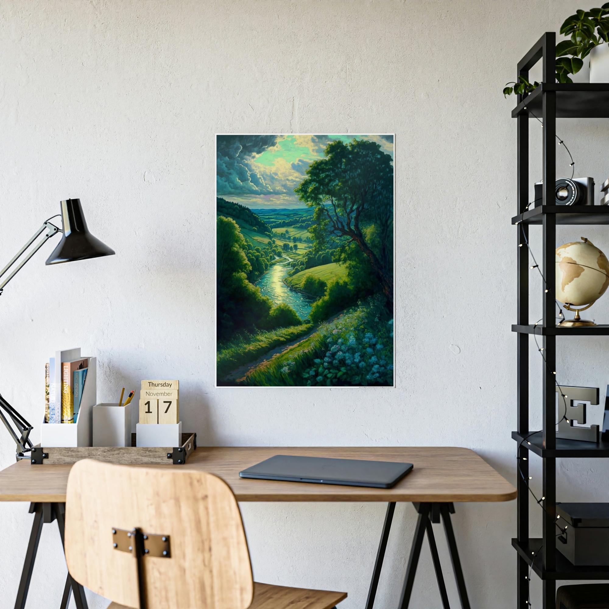 Lakes And Rivers Tranquil Waterscapes: Lakes and Rivers on Canvas and Framed Poster Art