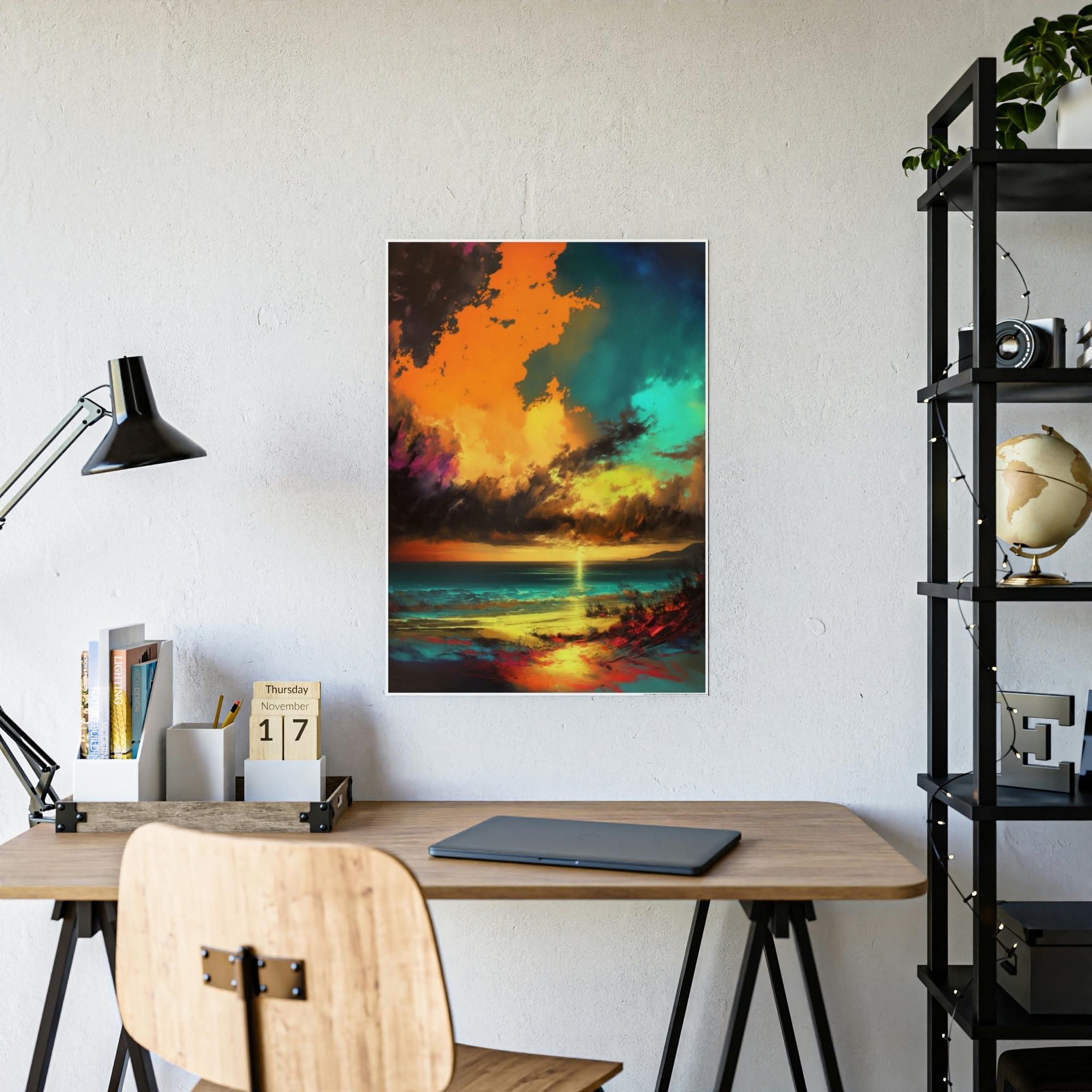 Abstract Landscape Unbridled Nature: A Print on Canvas & Poster of a Breathtaking Landscape