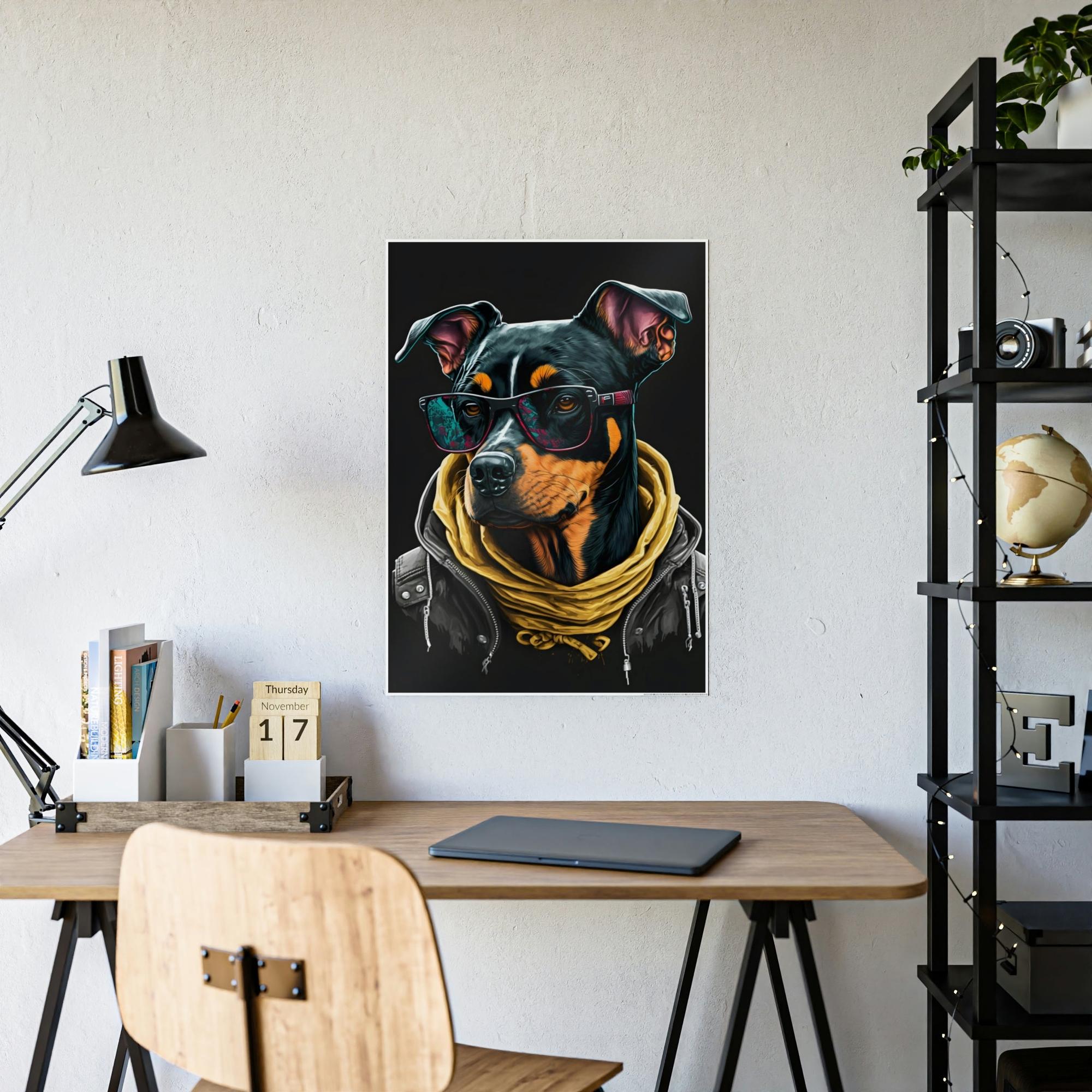 Dogs Dog's Best Friend: Poster of a Beloved Canine on Framed Canvas