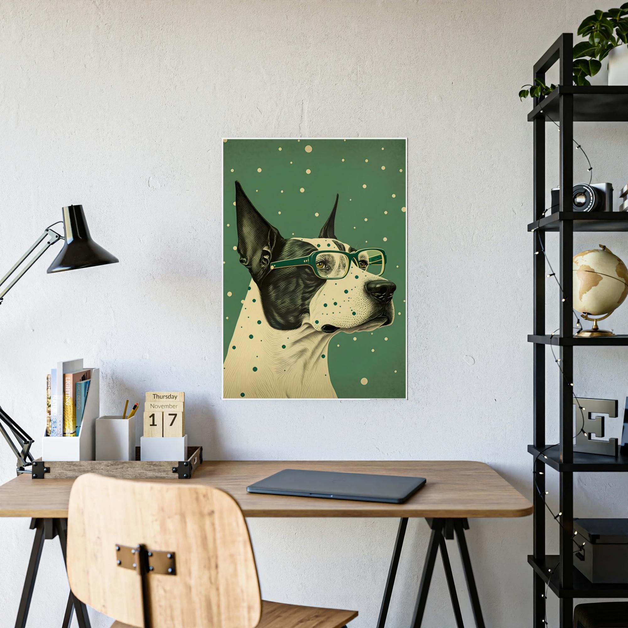 Dogs Pawsitively Adorable: Wall Art of a Cute Dog on Natural Canvas