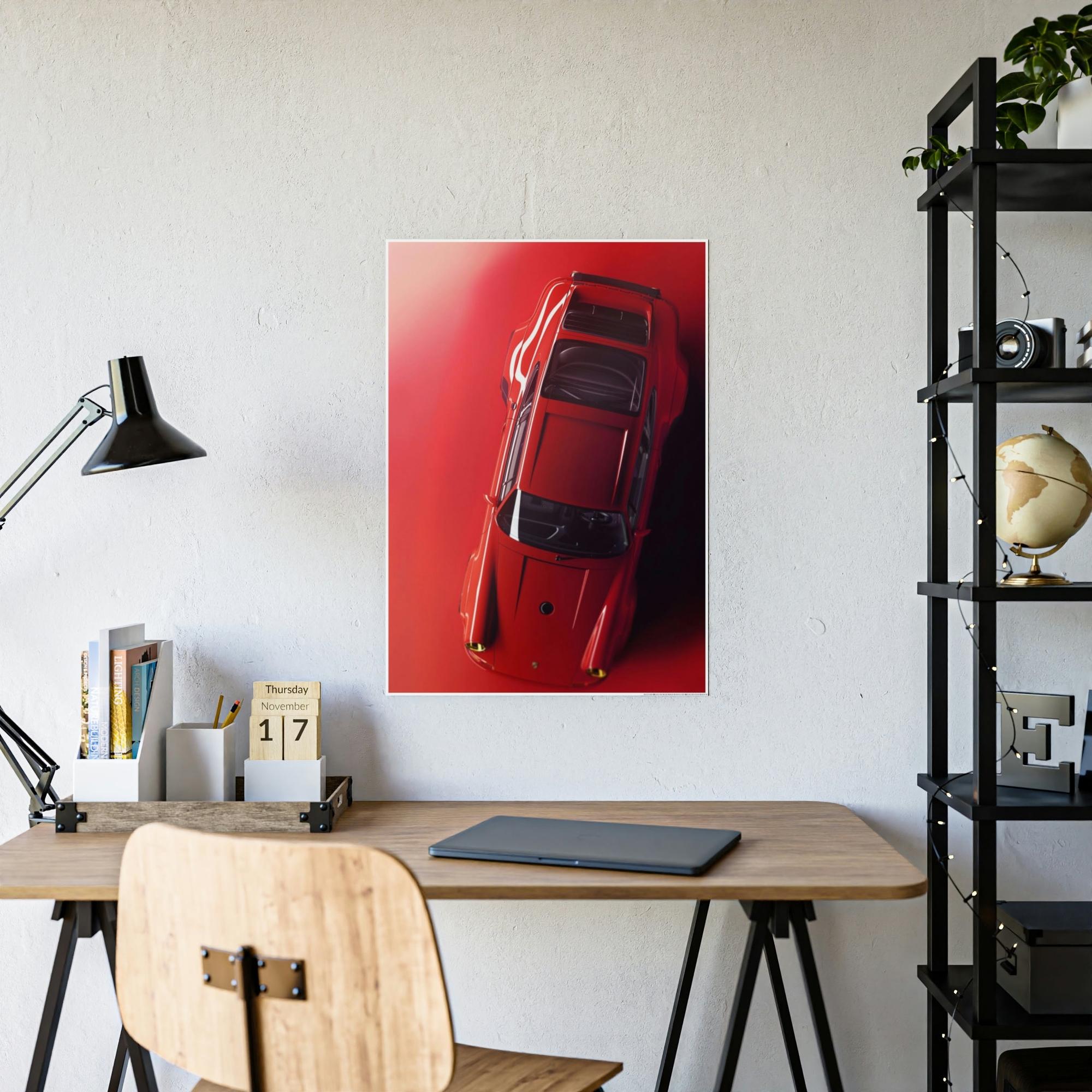 Porsche Red Hot Ride: A Canvas & Poster Print of a Stunning Red Porsche
