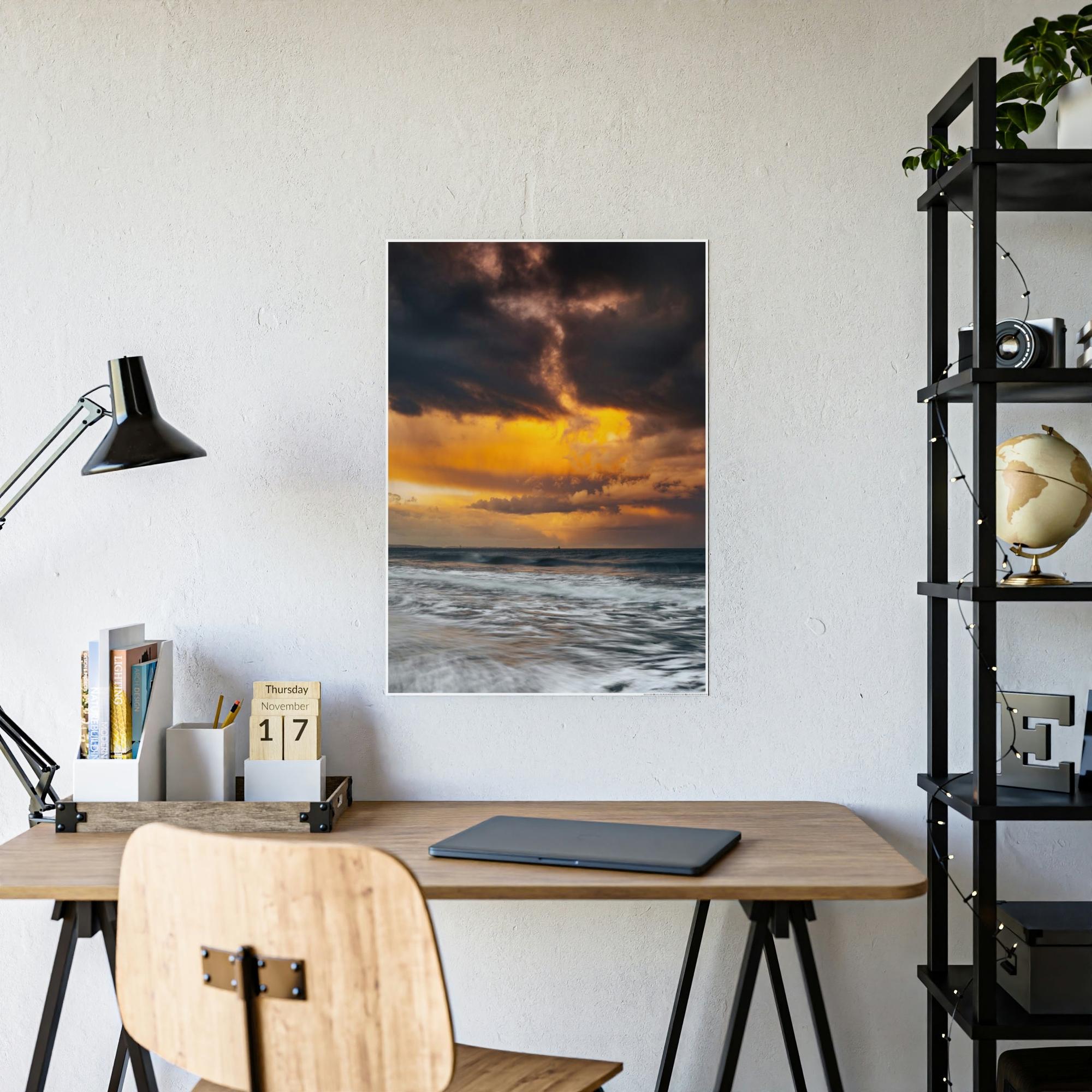 Beaches Ocean Waves: Natural Canvas Print of Beach Landscape
