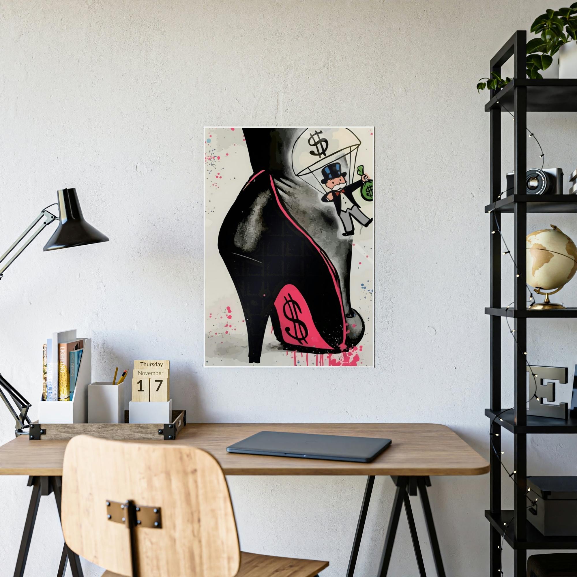 Monopoly & Motivation Graffiti with a Twist: Creative Framed Posters and Prints of Alec Monopoly's Graffiti Art on Framed Canvas