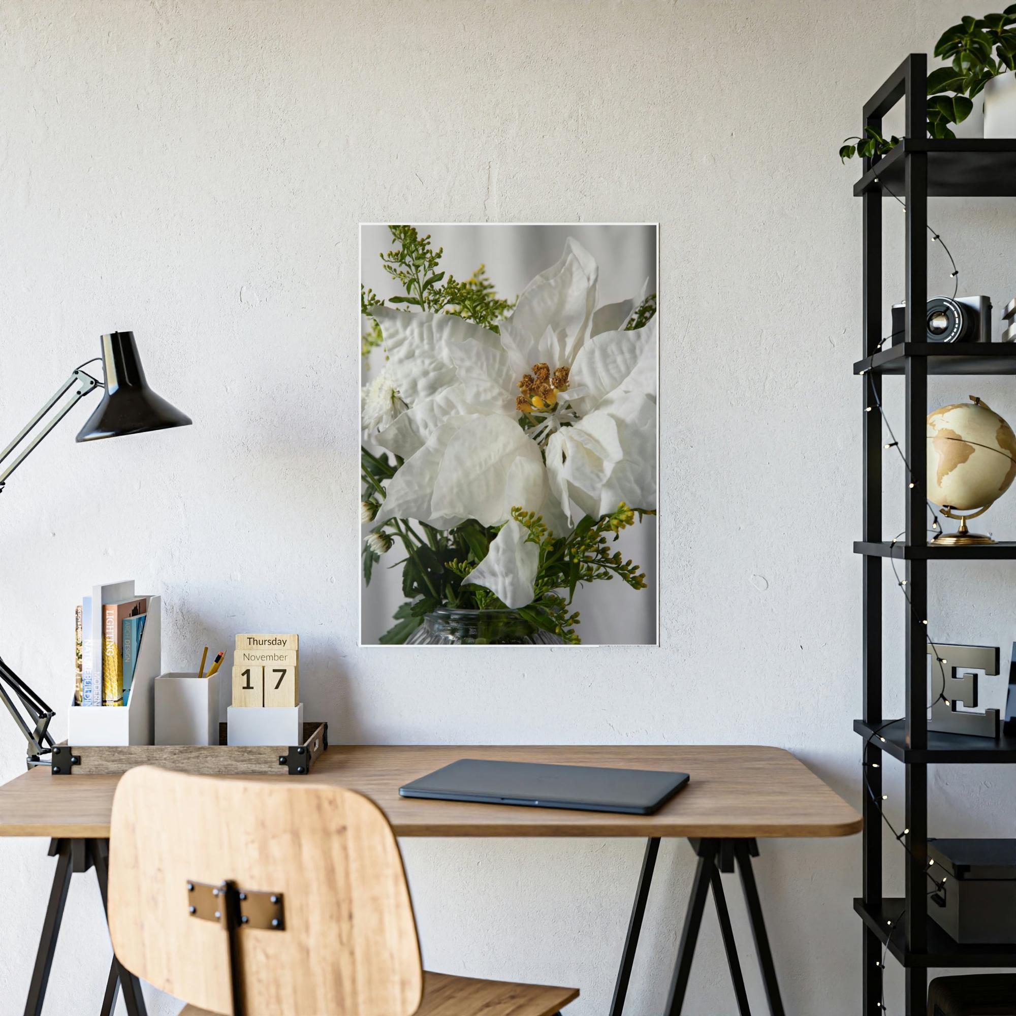 Poinsenttias The Beauty of Poinsenttias: A Winter Wonderland on Canvas