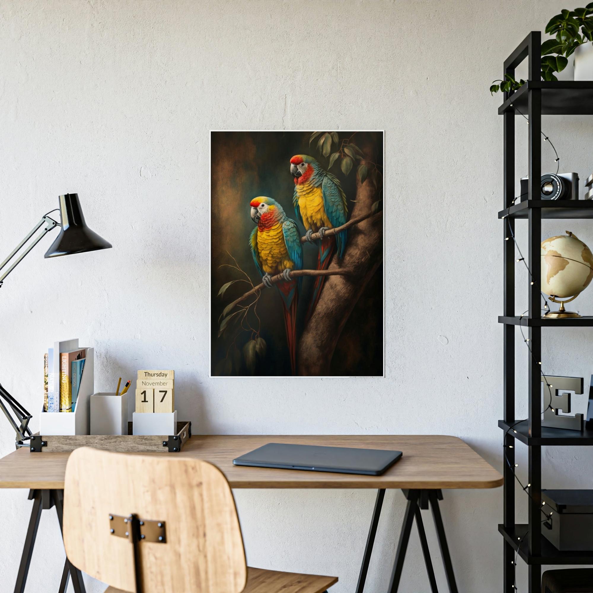 Parrots Tropical Symphony: A Canvas of Parrot Colors and Song