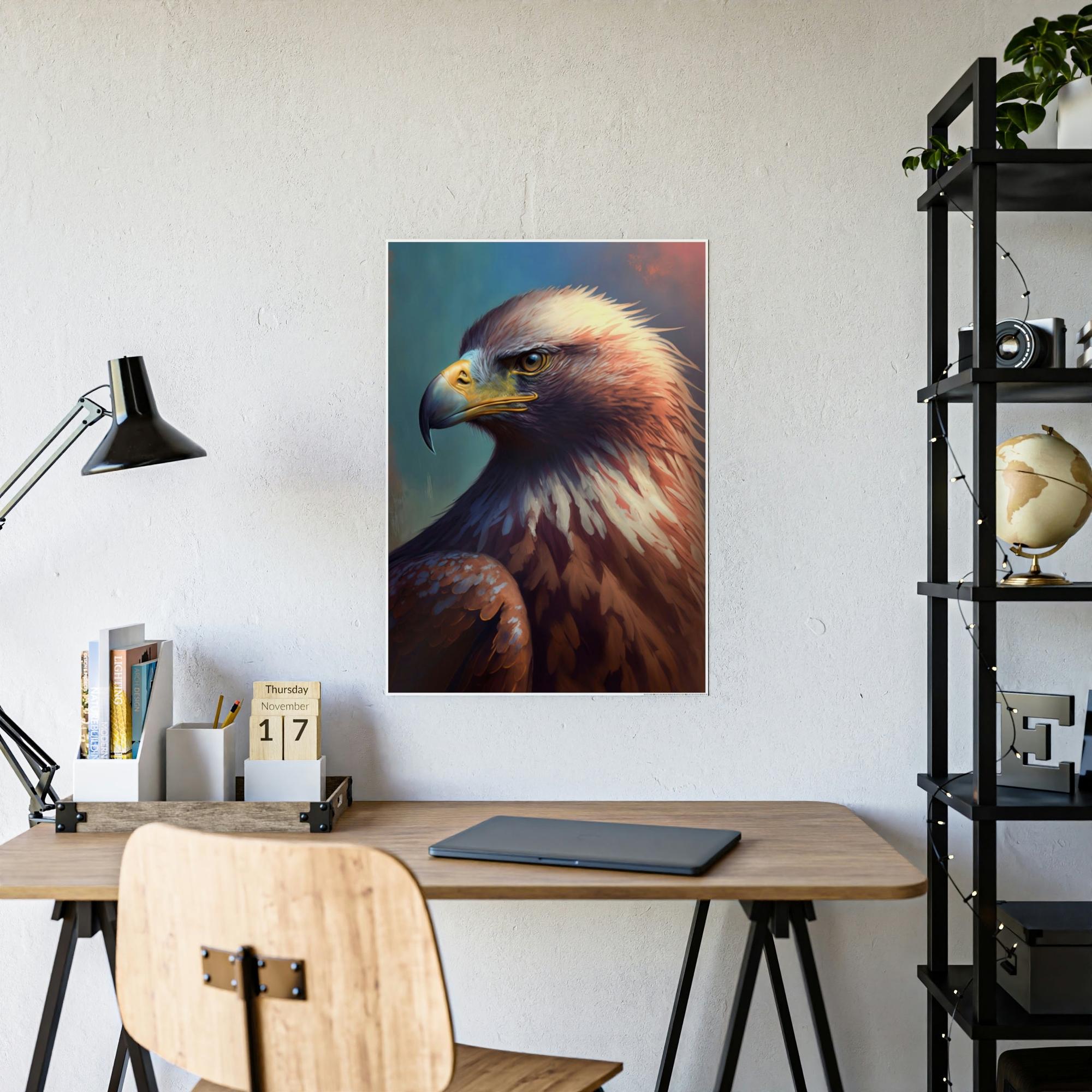 Eagles Soaring Solitude: Majestic Eagles Grace the Natural Canvas