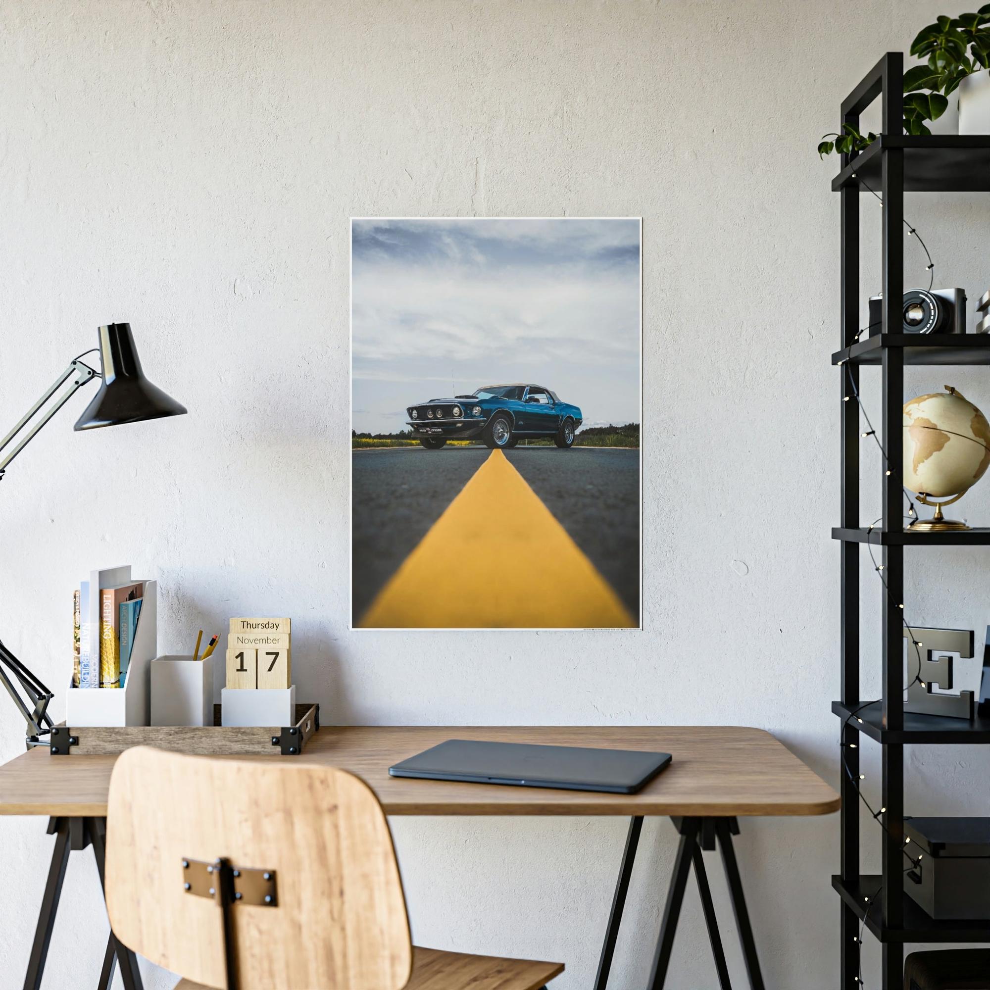 Mustang The Power of Mustang: Striking Wall Art on Natural Canvas & Poster