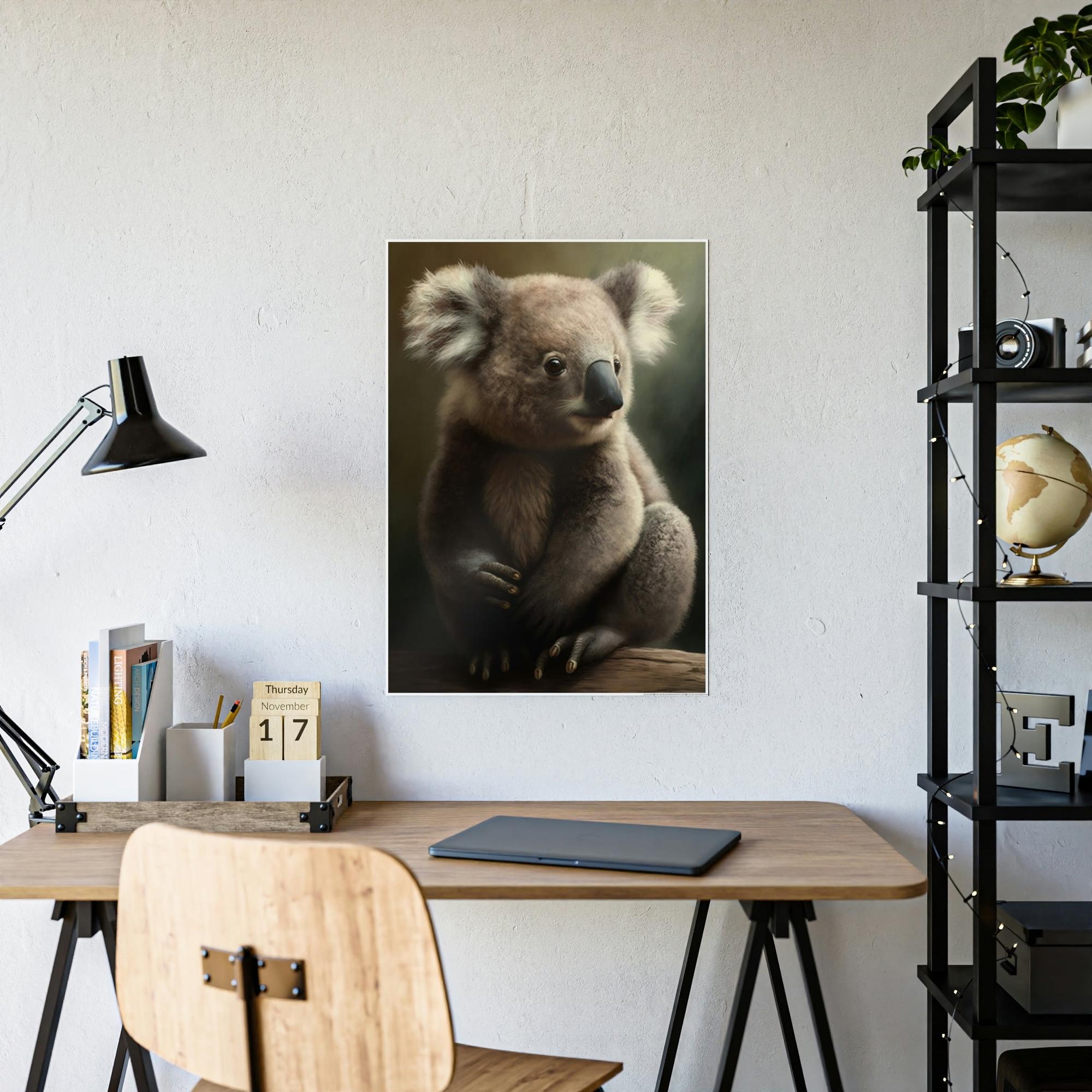 Koalas A Koala's Serenity: A Calming Painting on Canvas