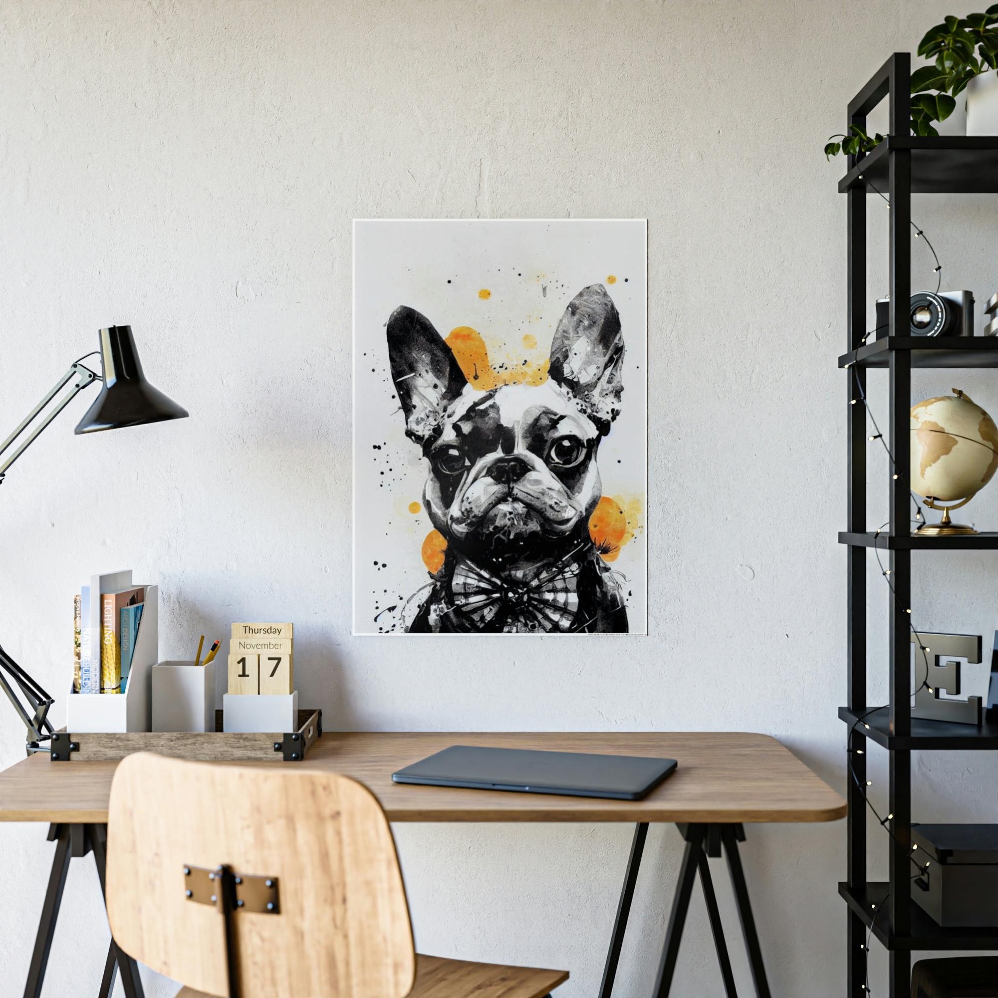 Dogs Puppy Love: Wall Art of a Sweet Dog on Natural Canvas