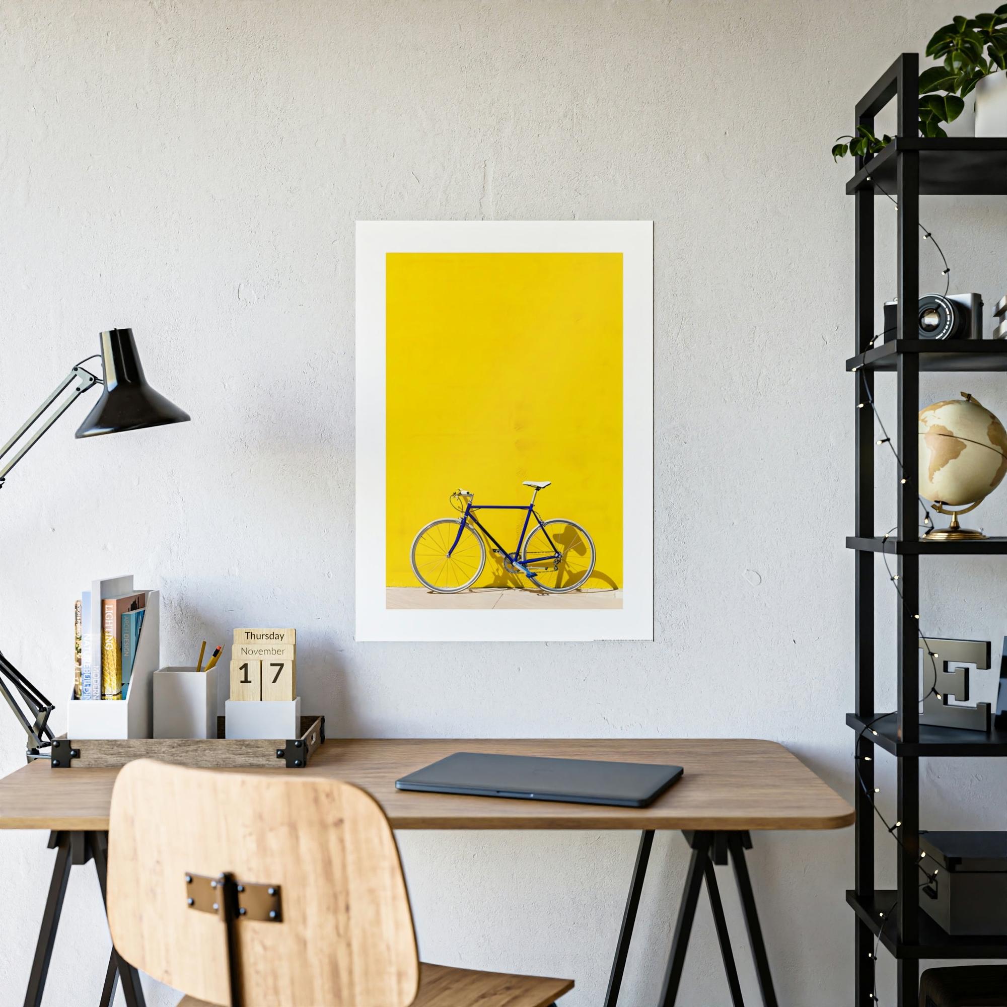 Yellow Dynamic and Bold Canvas Art Print and Framed Poster of a Yellow Color