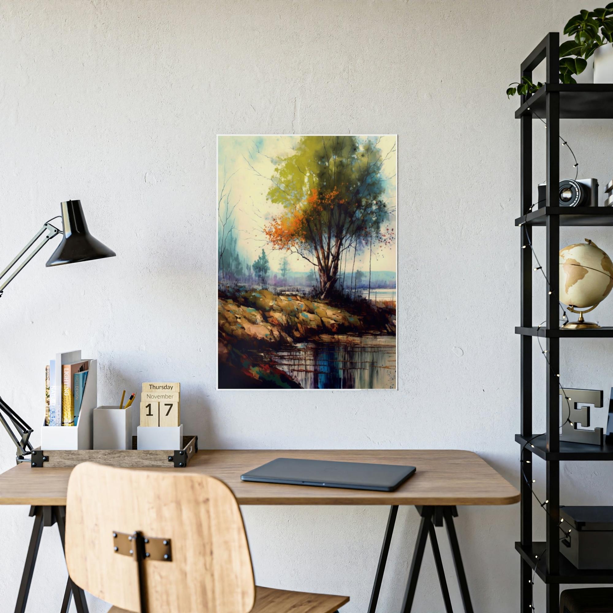 Abstract Landscape Ethereal Beauty: A Print on Canvas  & Poster of a Sublime Landscape