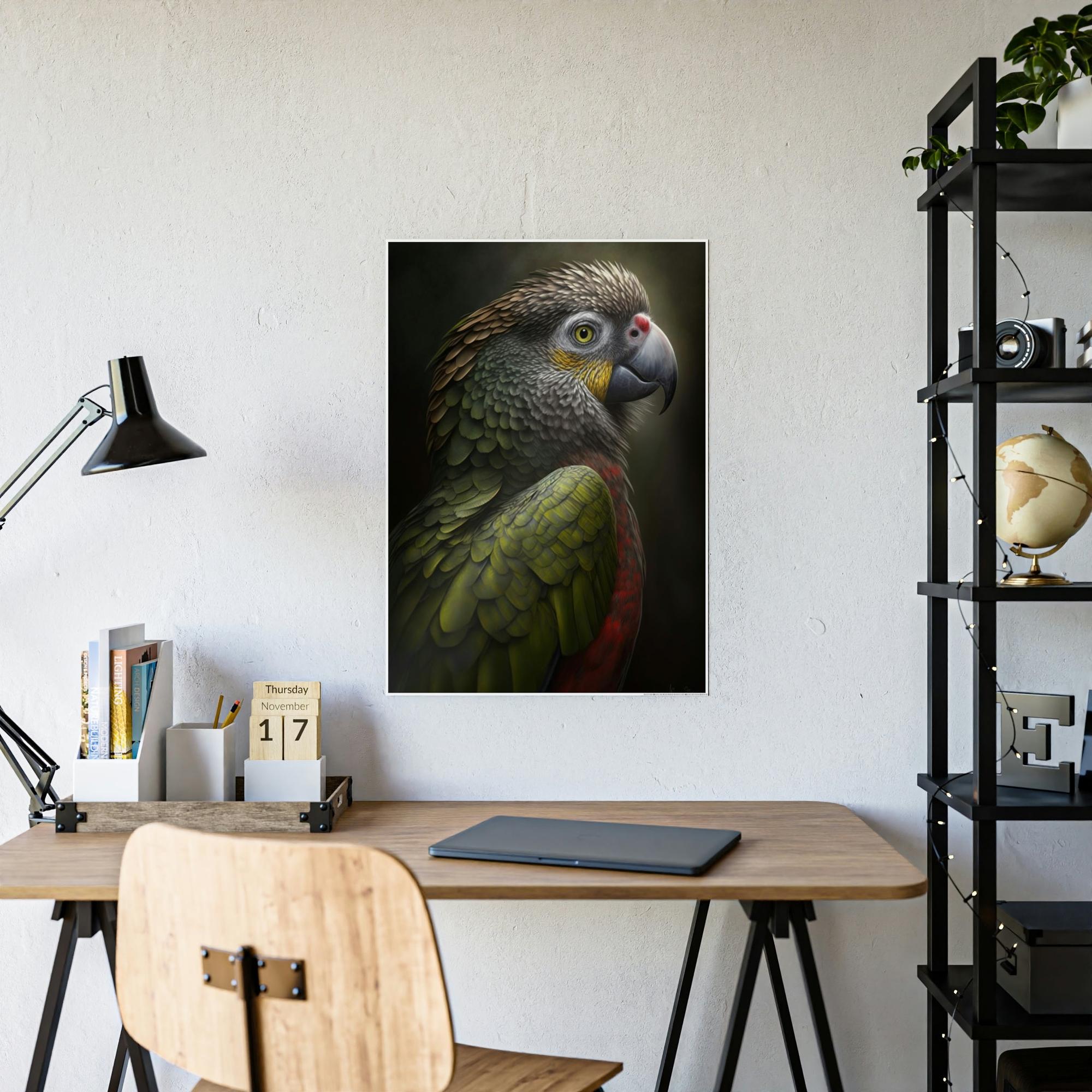 Parrots Parrot Melody: A Canvas of Musical Notes and Birdsong in the Forest