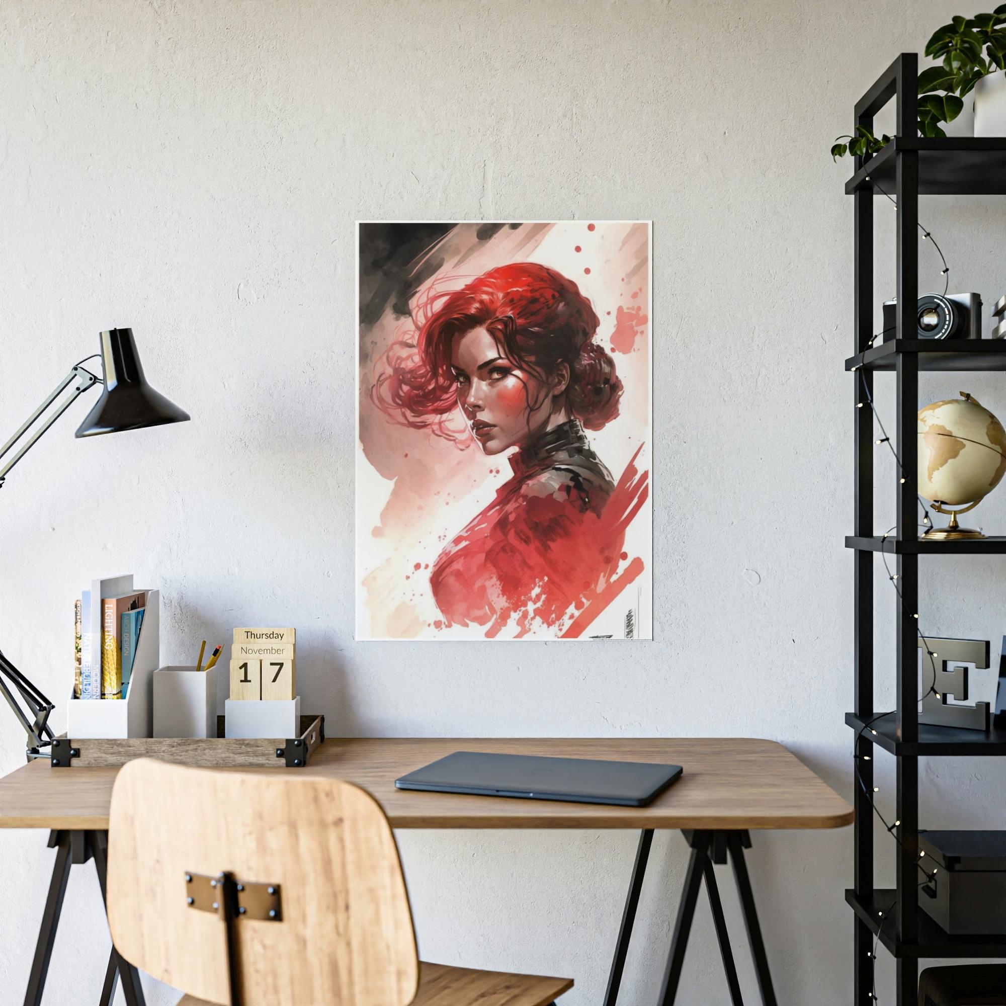 Black Widow The Black Widow: Framed Canvas and Print with Marvel Superhero Art