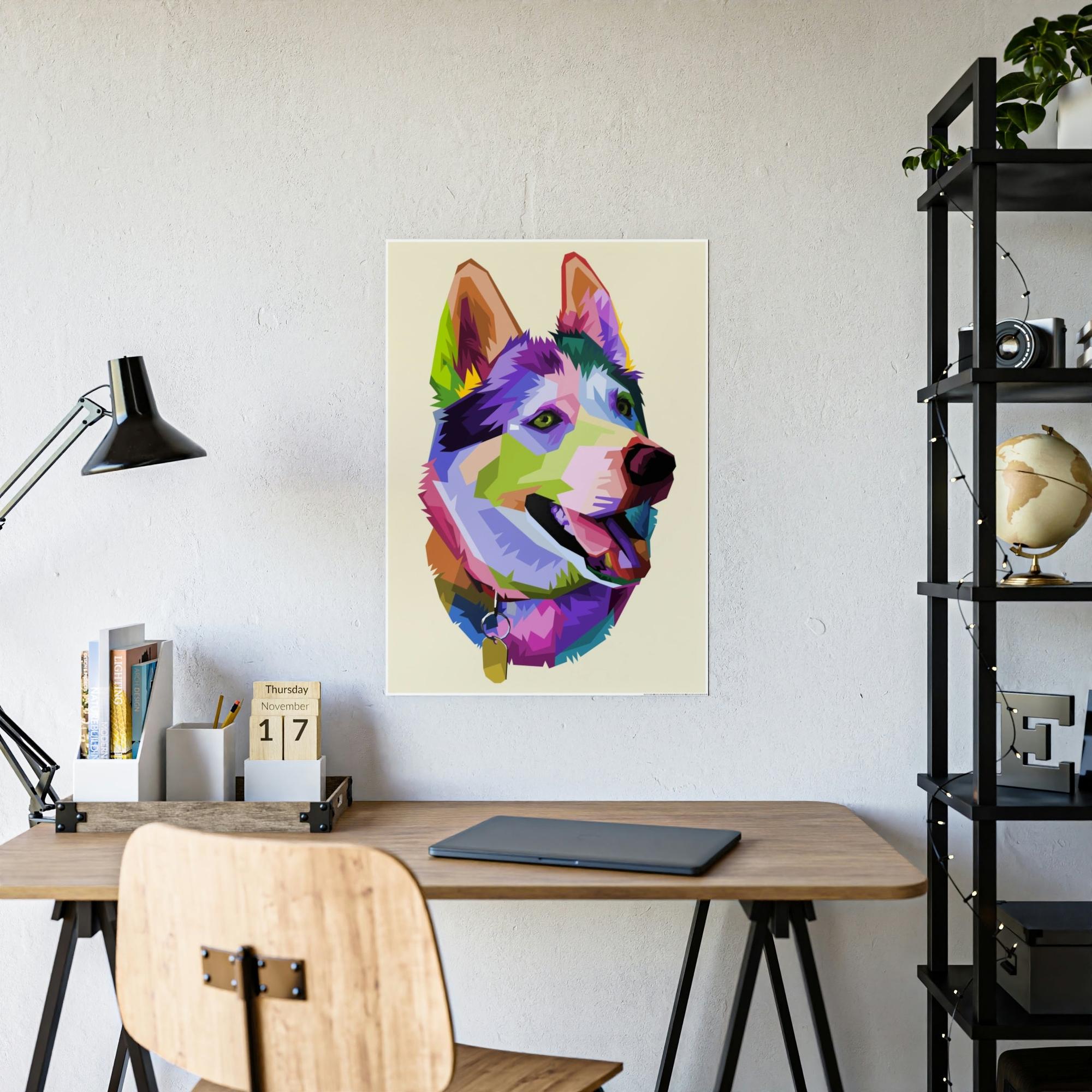 Dogs Loyal Companion: Natural Canvas & Poster Wall Art of a Devoted Dog