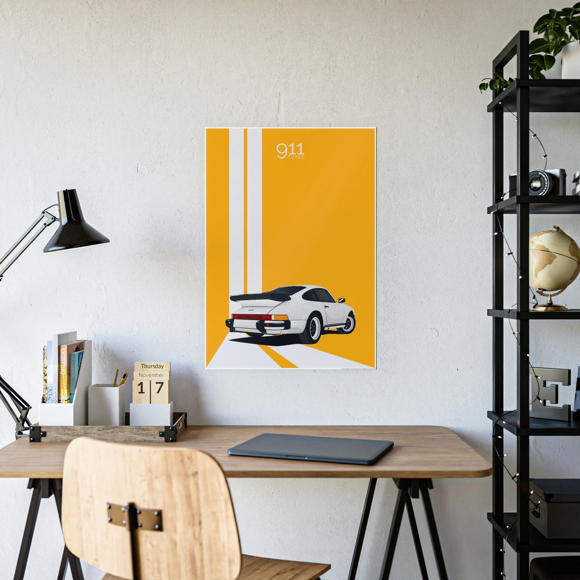 Porsche Racing with Style: A Canvas & Poster Print of Porsche's Sleek Lines in Action