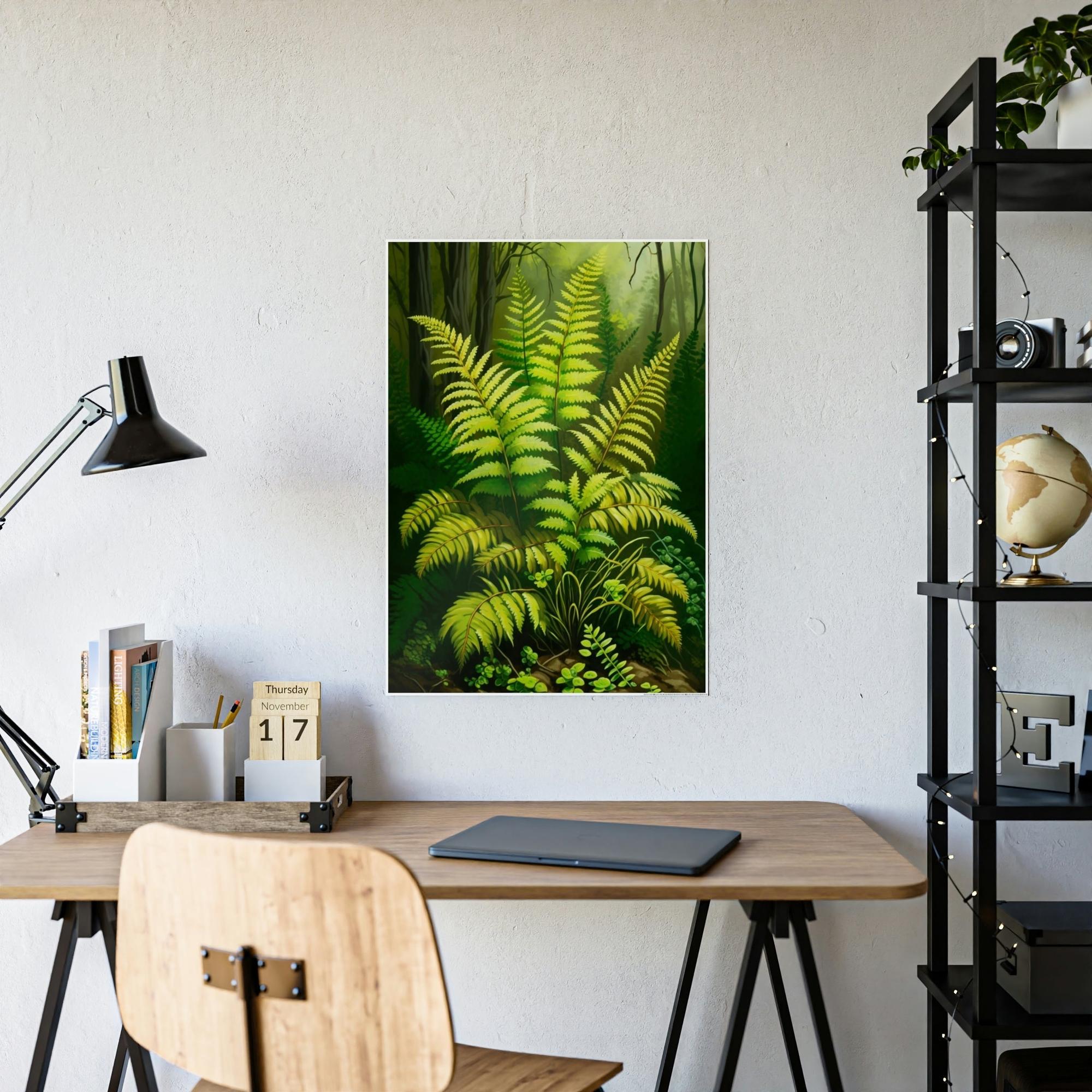 Fern The Enchanted Forest: A Painting on Canvas Featuring Ferns