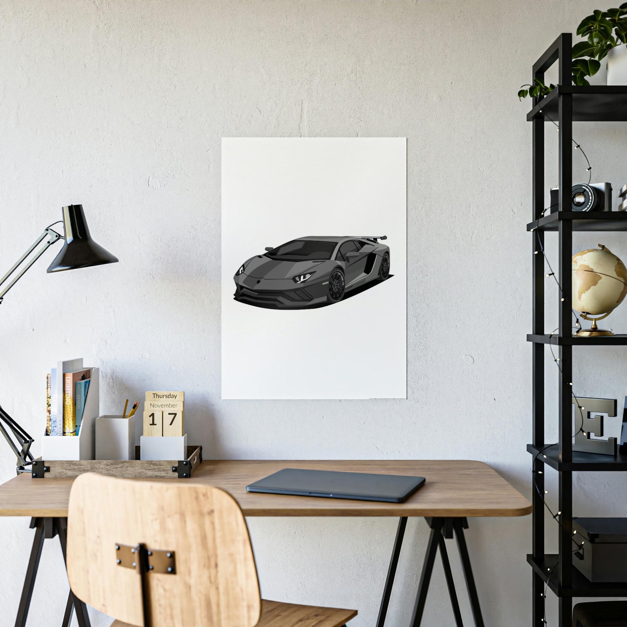 Lamborghini Supercar Wall Art: Lamborghini Framed Poster & Canvas for Auto Admirers
