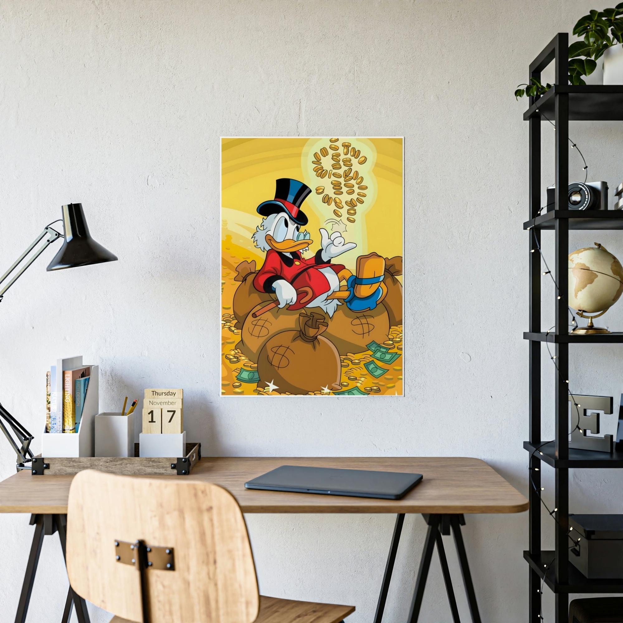 Monopoly & Motivation The Million-Dollar Duck: Street Art Style Canvas Print of a Duck by Alec Monopoly