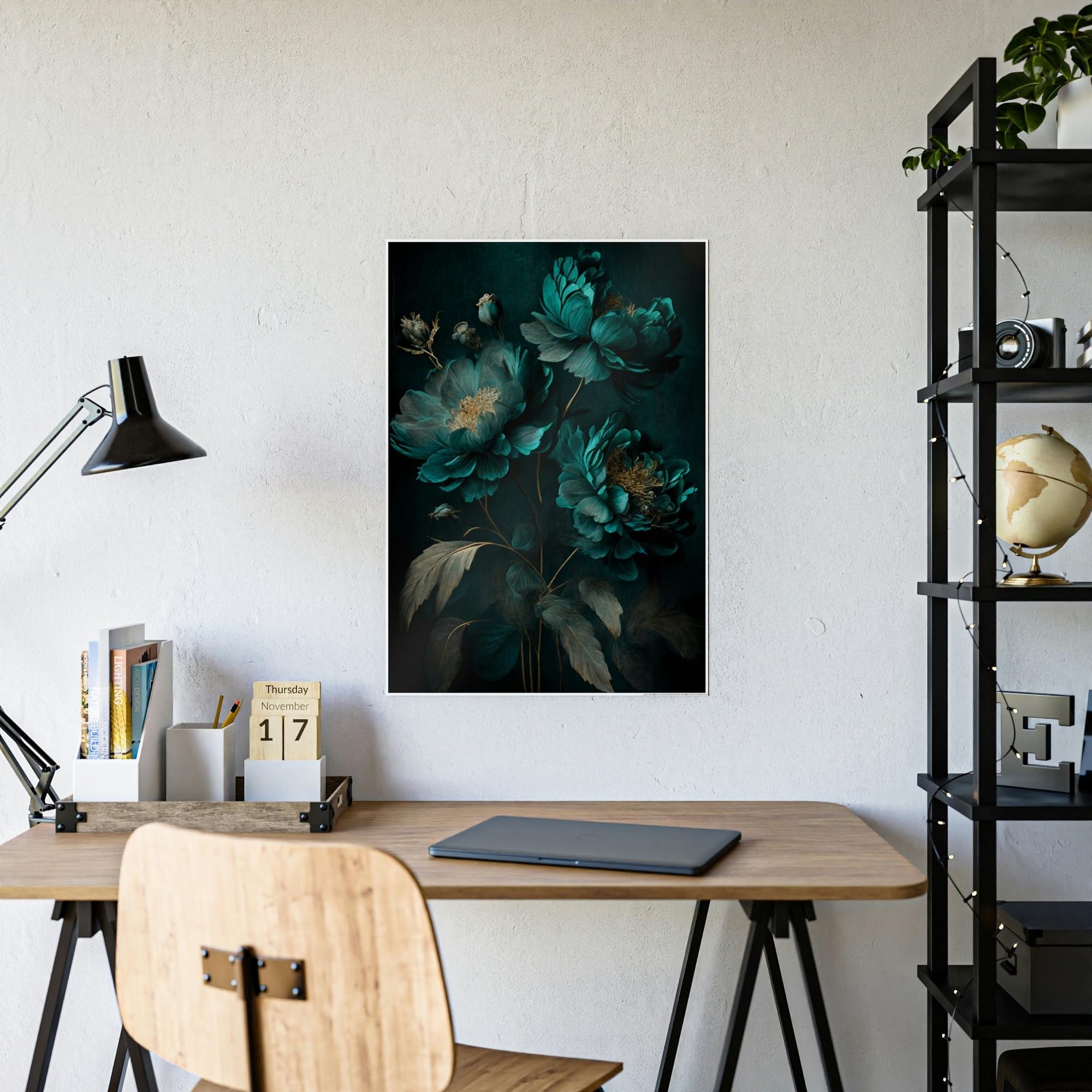 Abstract Flower Natural Canvas & Poster Print of Abstract Blooms: Floral Wall Art