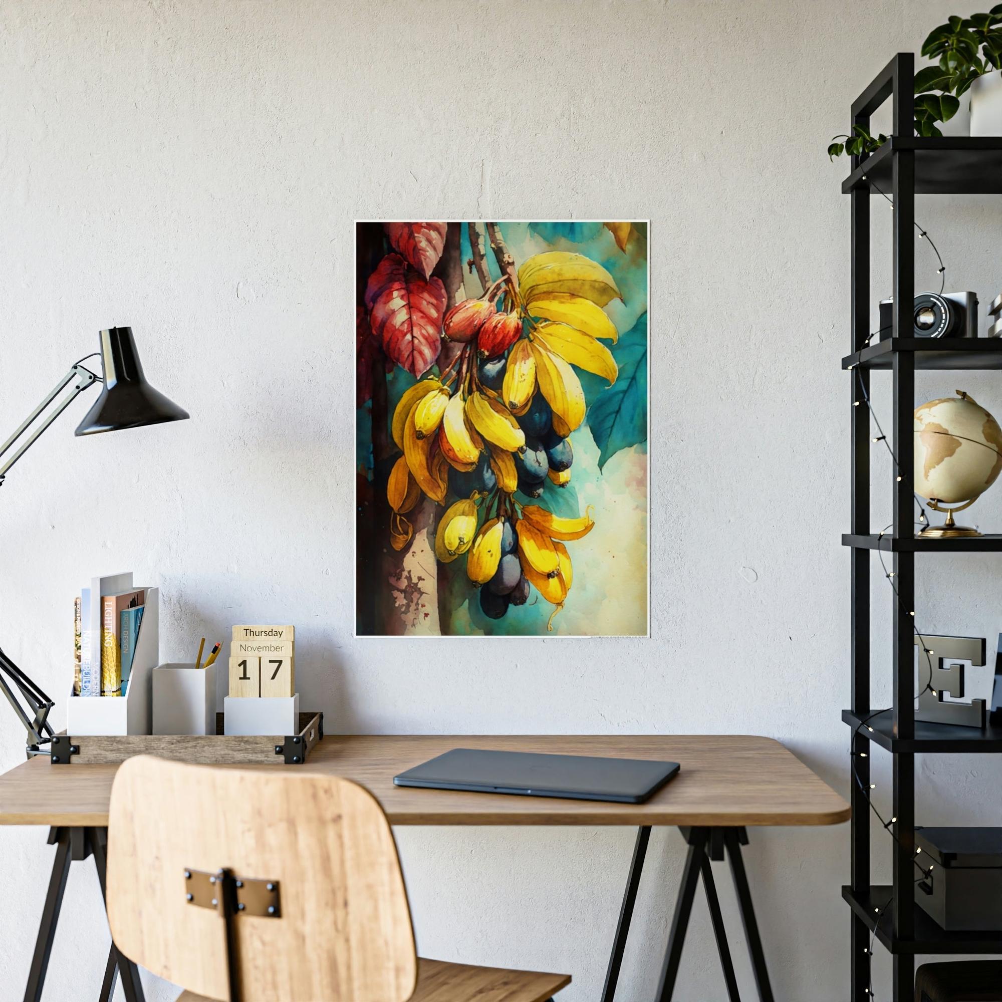 Banana Trees Serenity in Nature: Wall Art of Majestic Banana Trees on Canvas & Posters