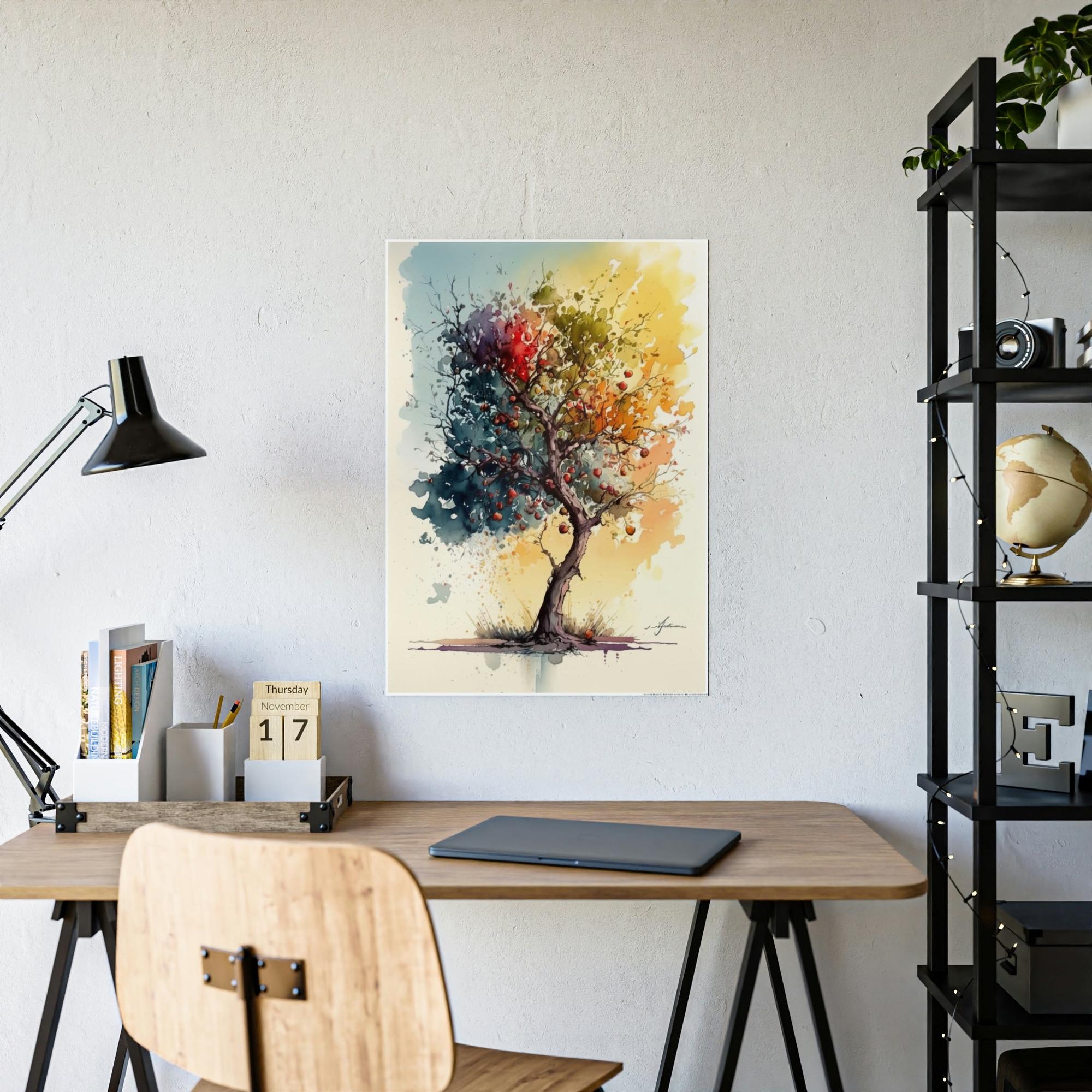 Apple Trees The Wonders of Nature: Canvas Wall Art Print on Canvas of Blossoming Apple Trees