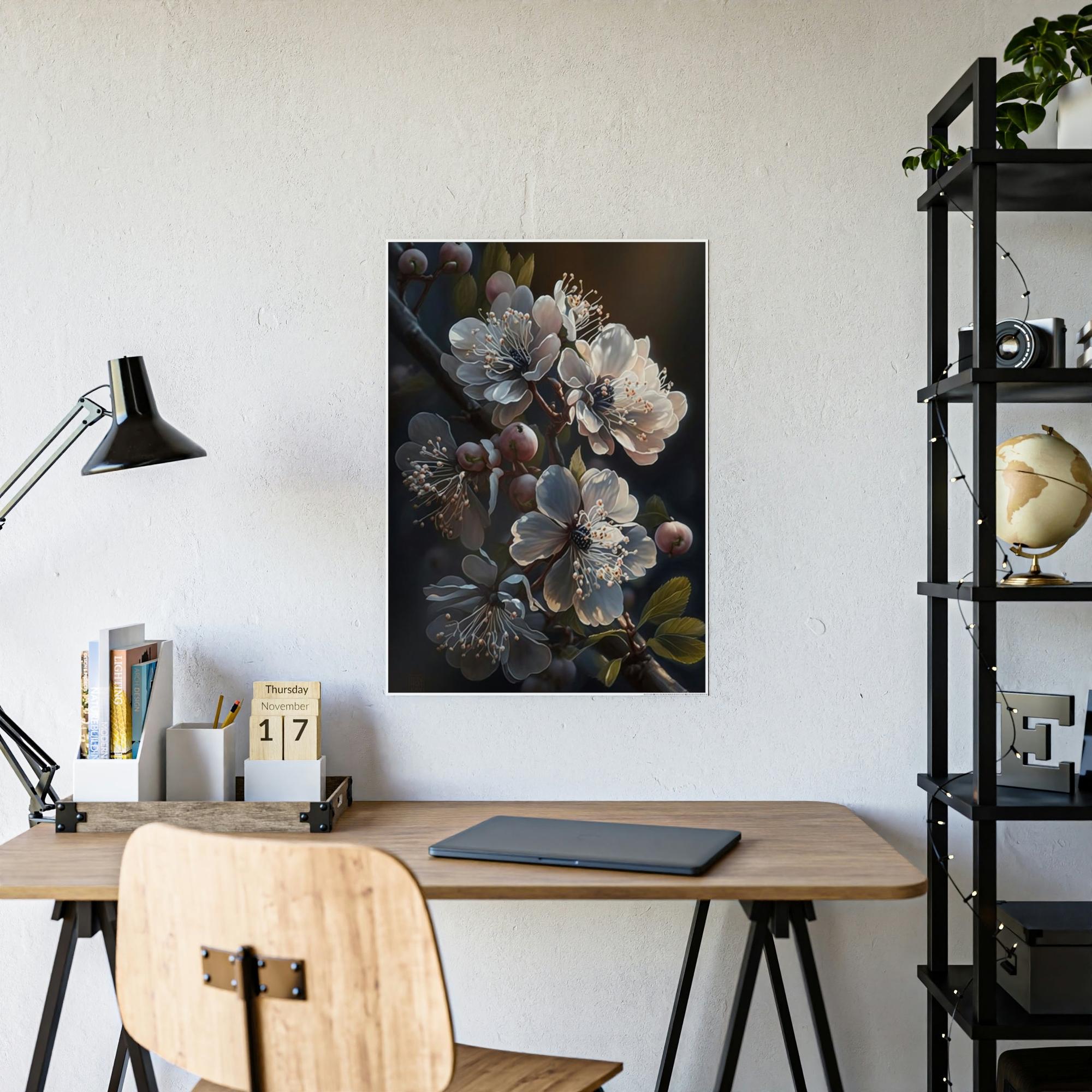 Cherry Blossoms Graceful Charm: Cherry Blossoms on High-Quality Print